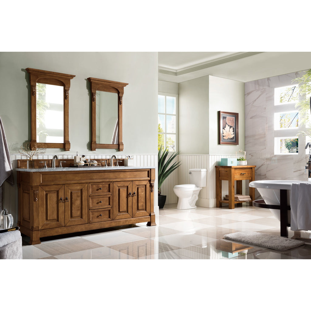 Country Oak / Carrara White - 3 Faucet Holes