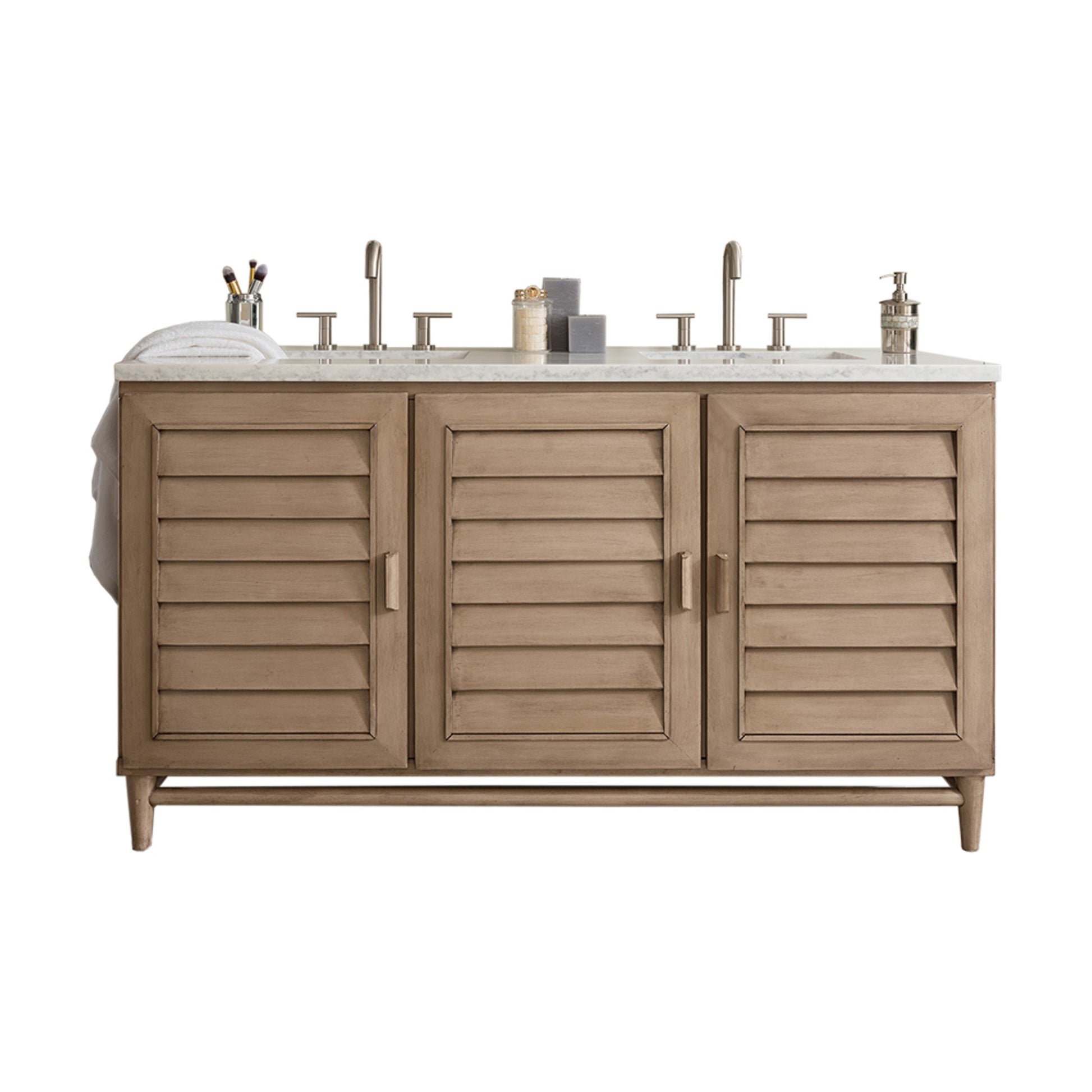 Whitewashed Walnut / Eternal Jasmine Pearl - 3 Faucet Holes