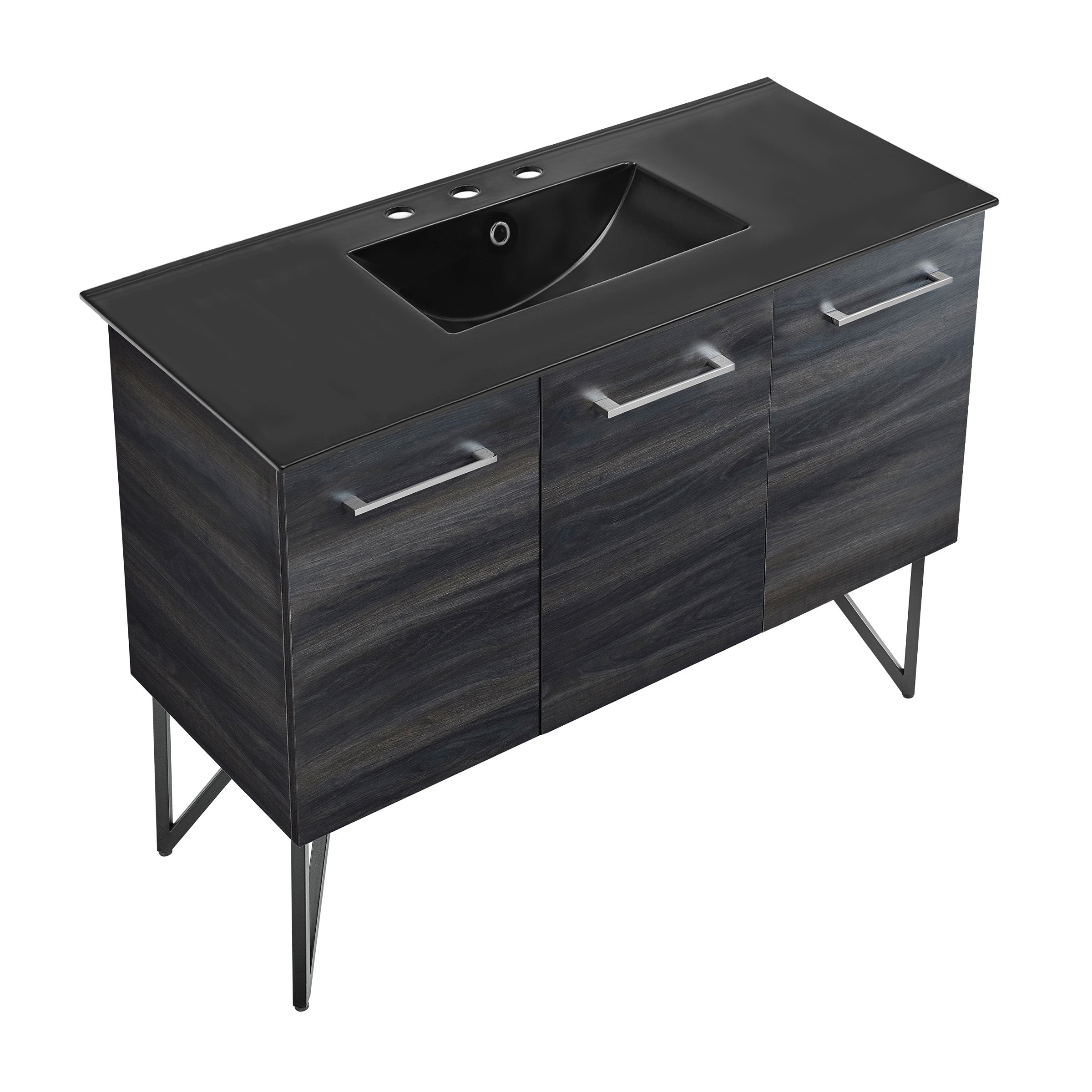 Black Walnut / Matte Black / 3-Hole
