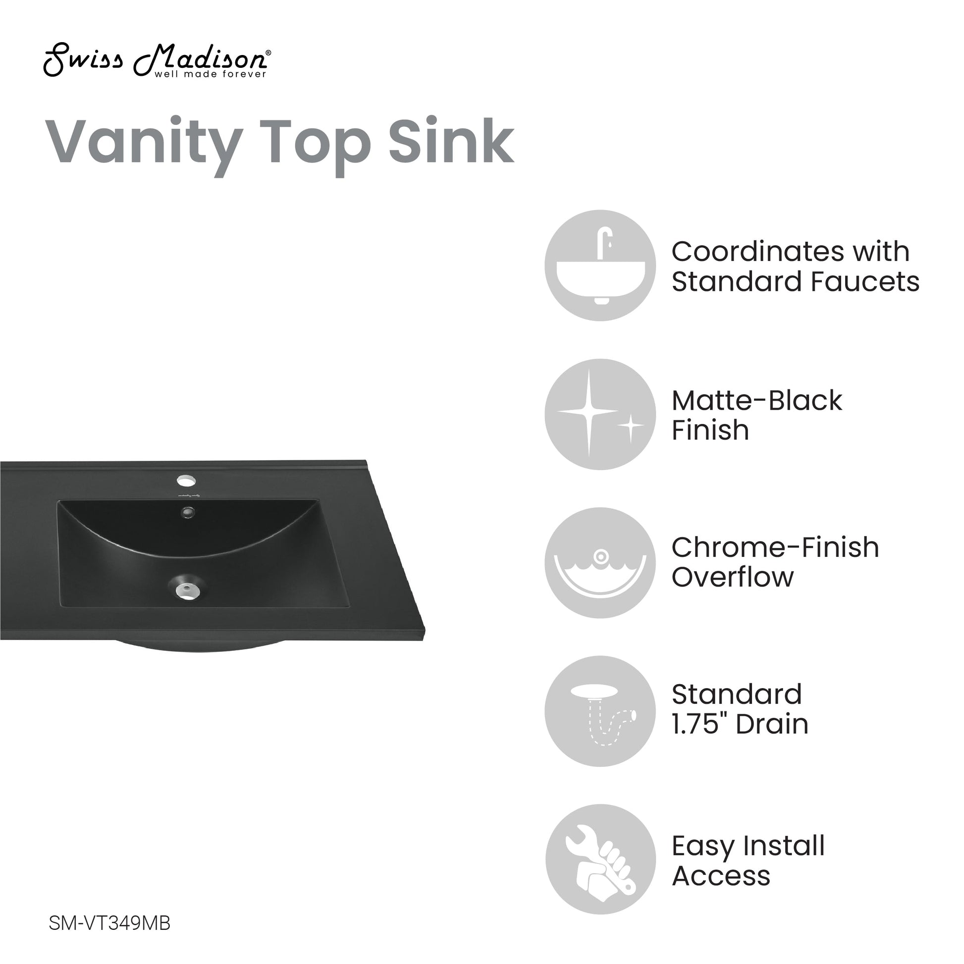 Matte Black / 1-Hole - 2 Basin