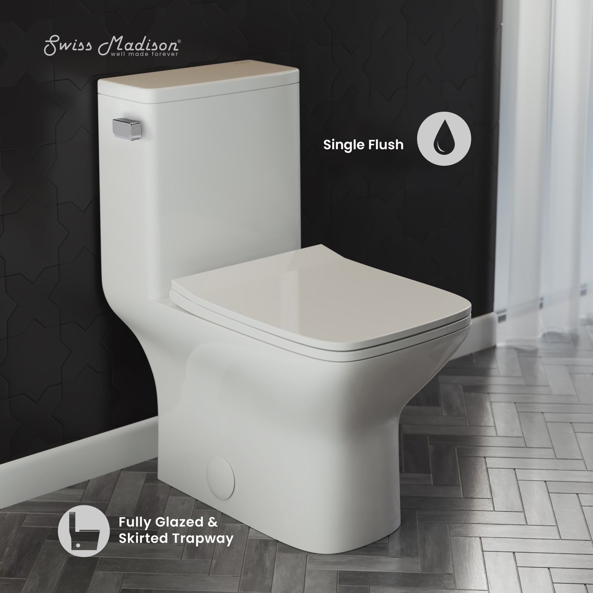 Glossy White / Single - Left