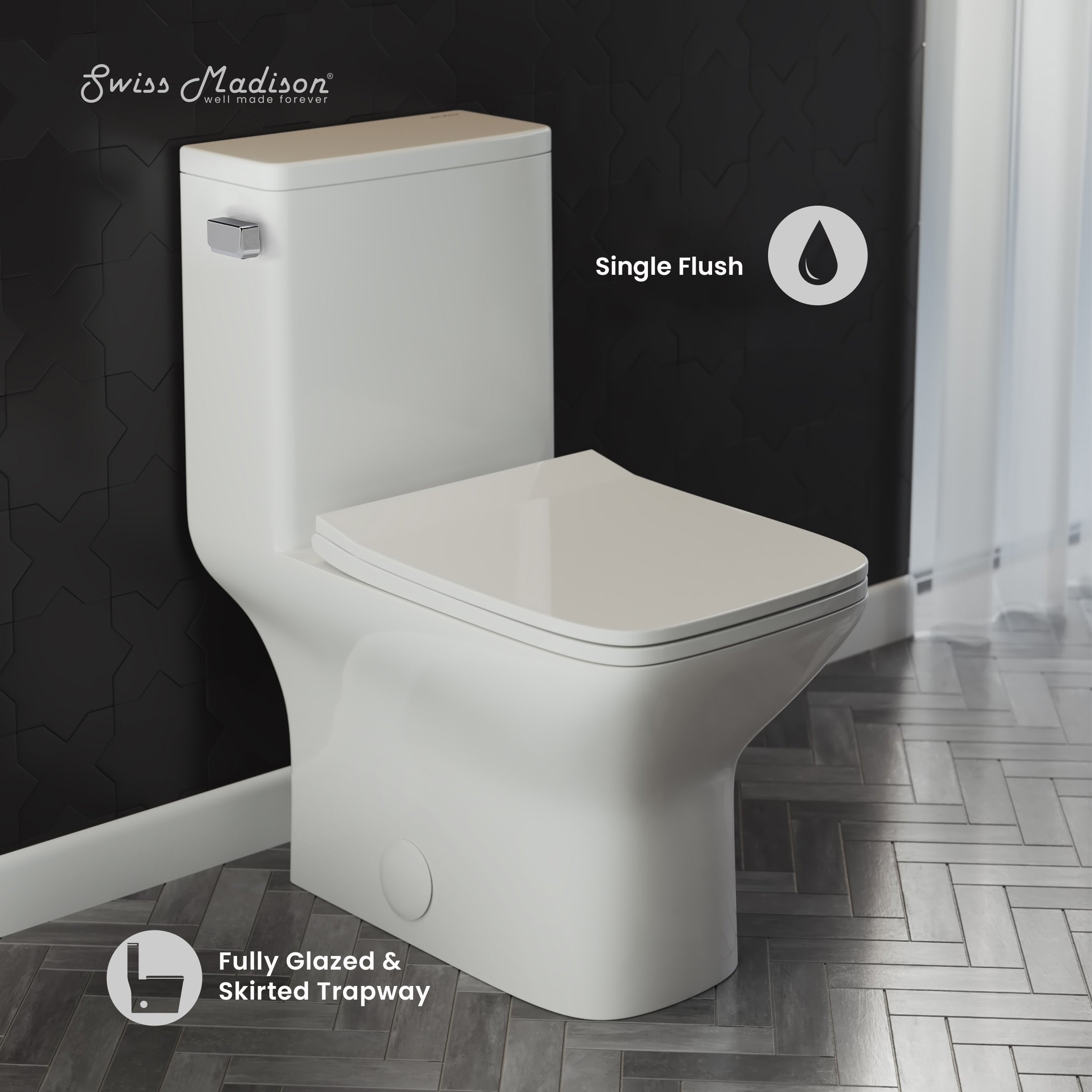 Glossy White / Single - Left