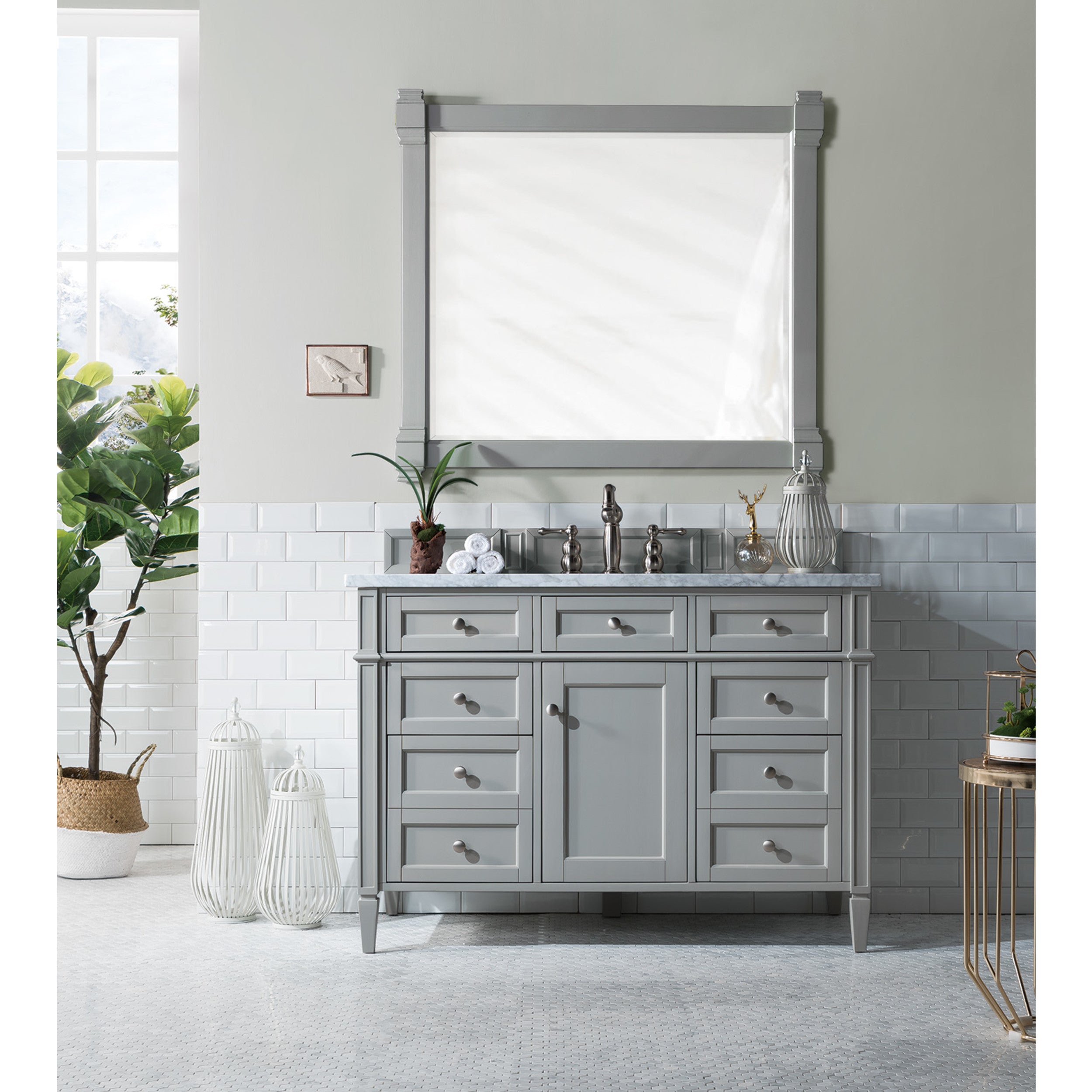Urban Gray / Carrara White - 3 Faucet Holes
