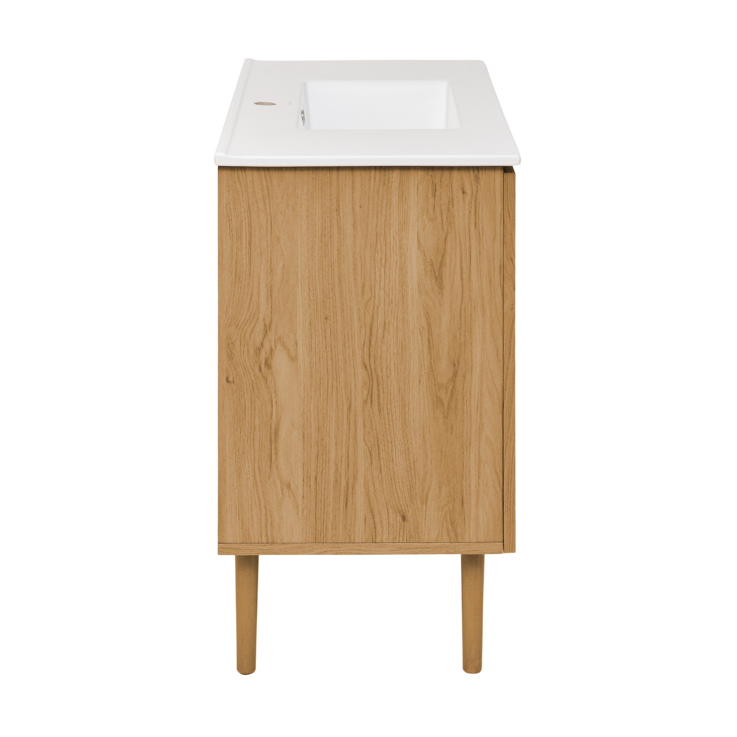 Golden Oak / White / 1-Hole