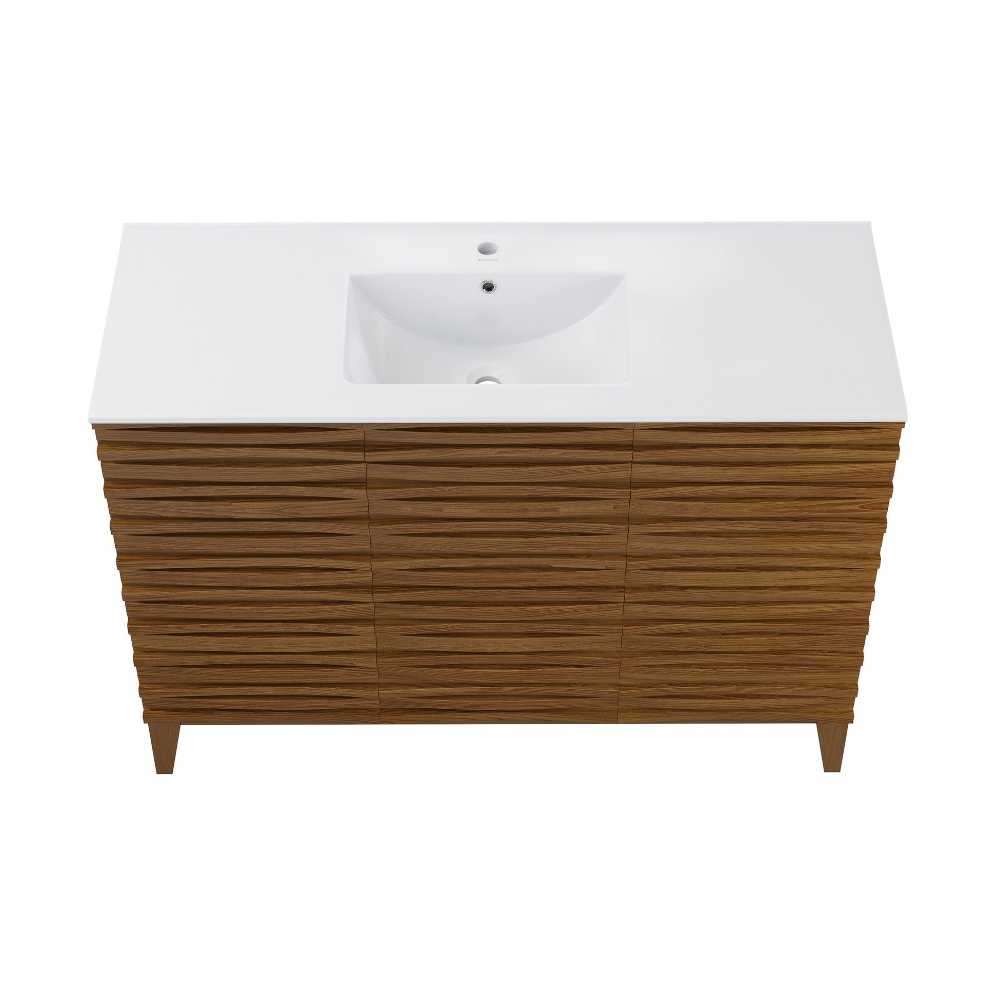 Brown Oak / Glossy White / 1-Hole