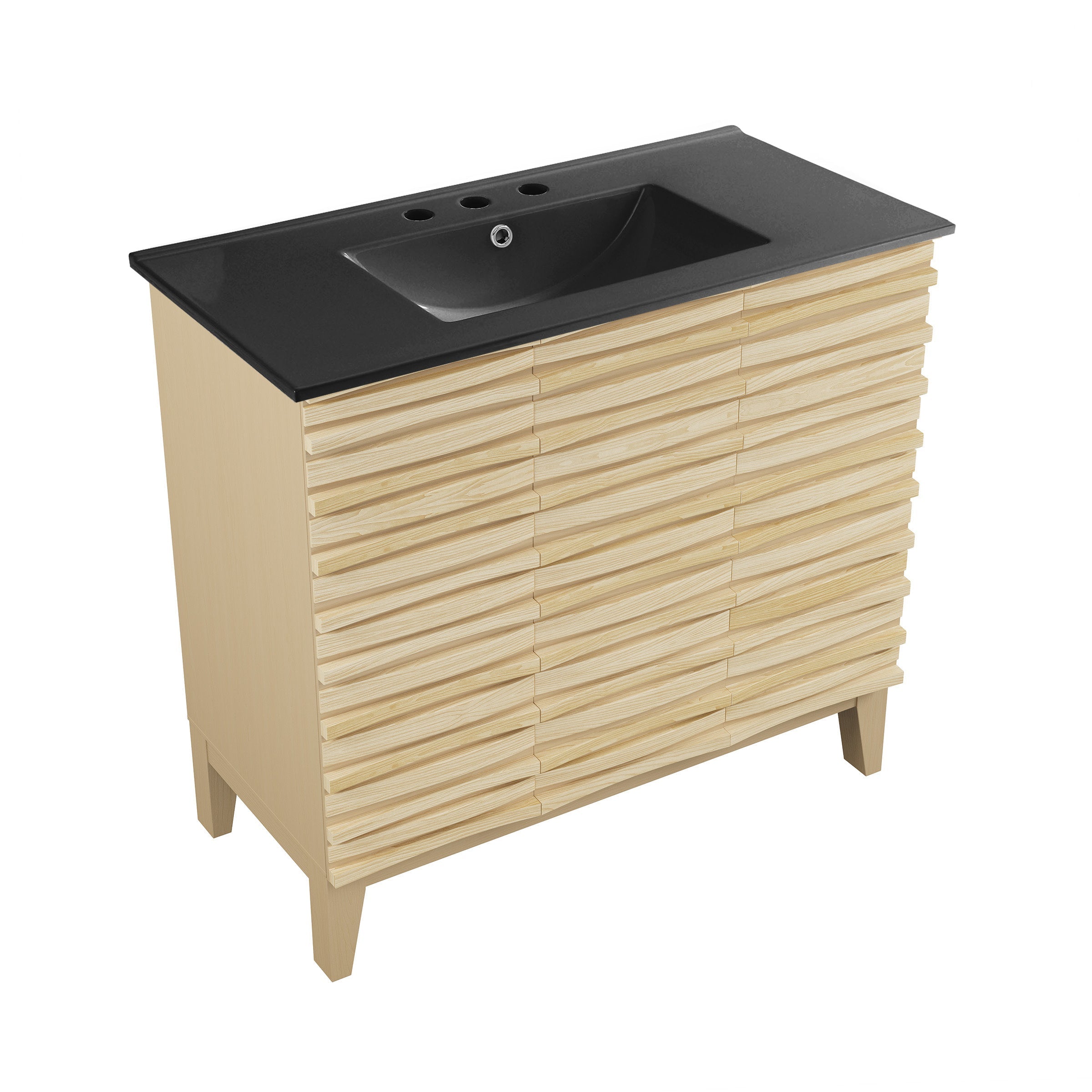 Natural Oak / Matte Black / 3-Hole