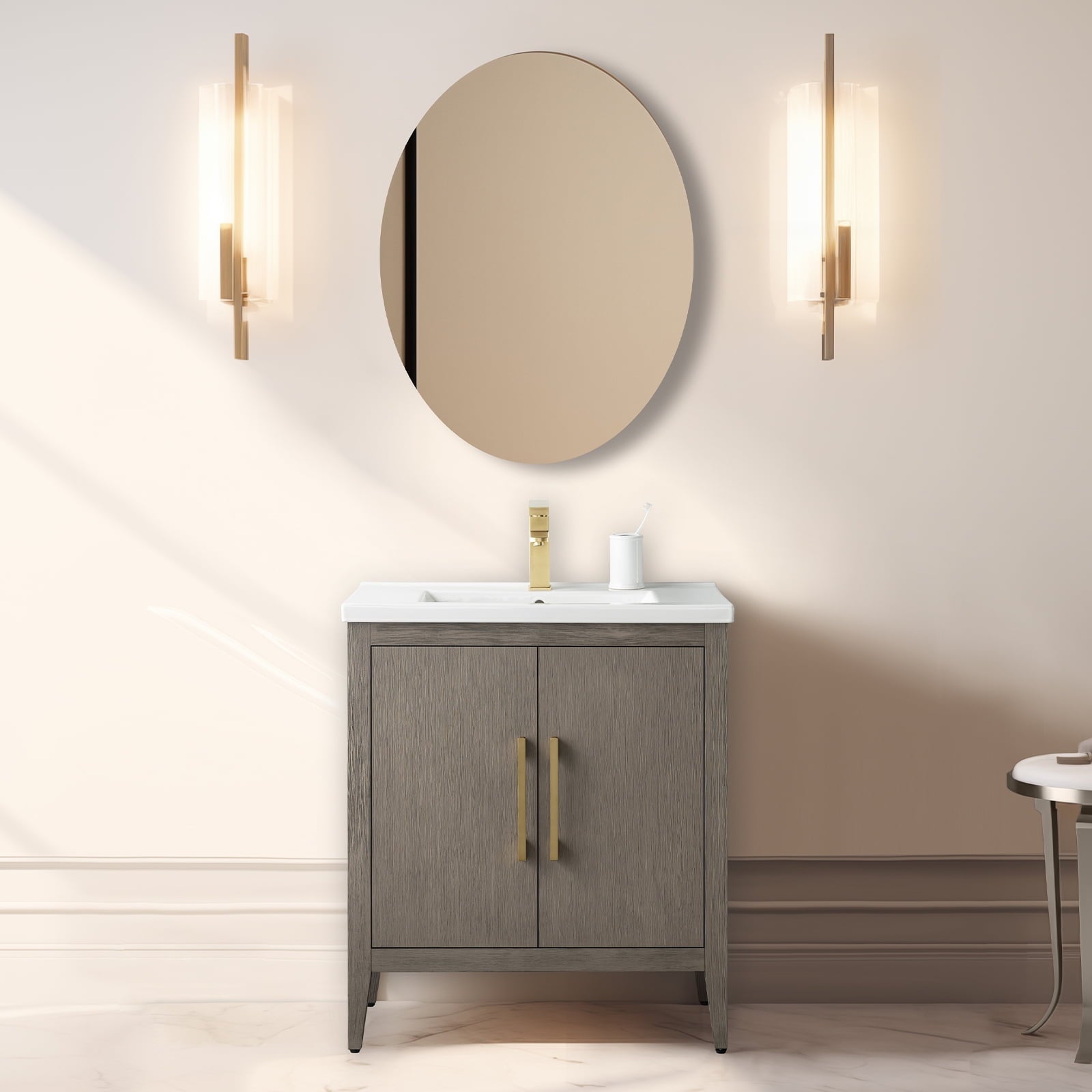 Driftwood Gray / Golden Brushed