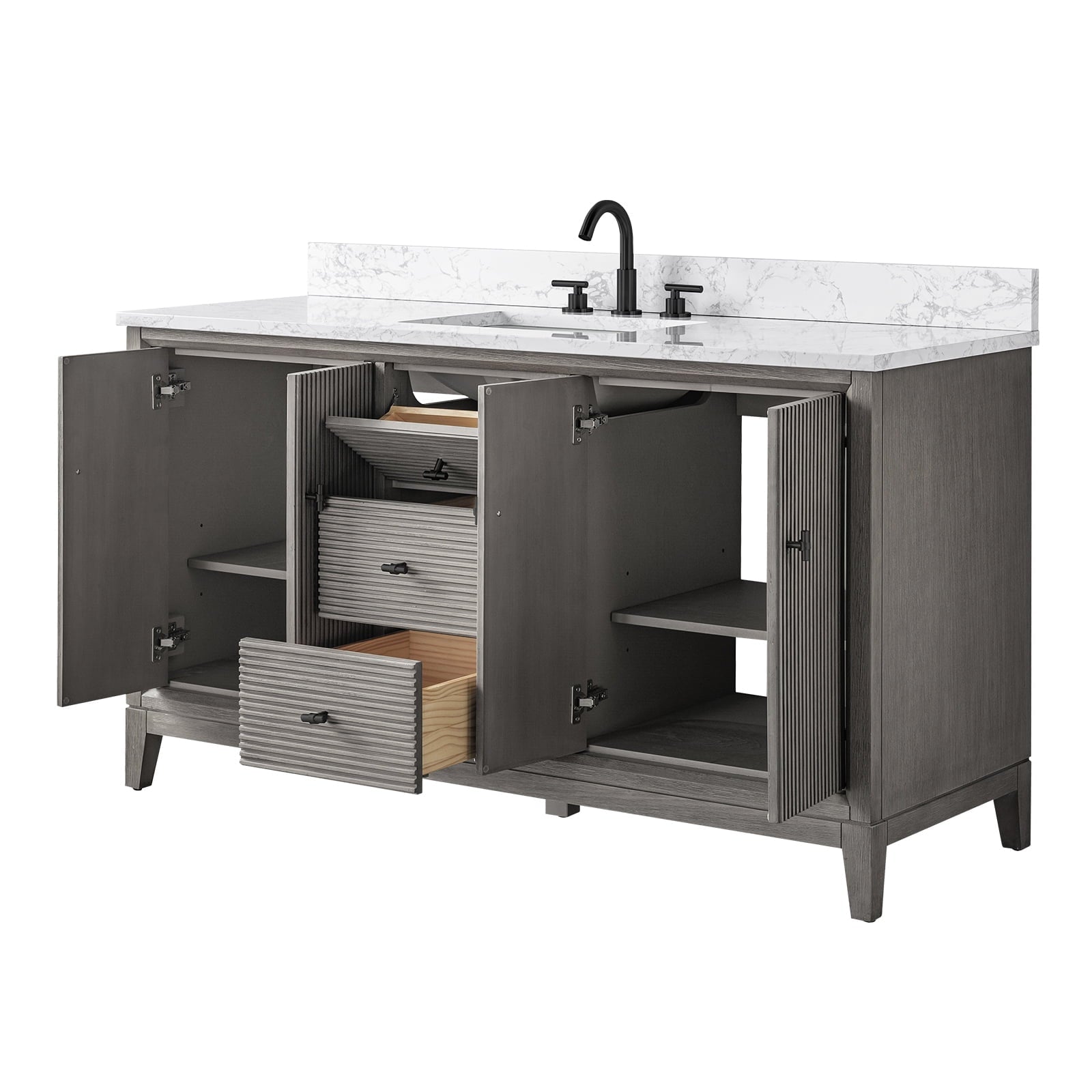 Linear Driftwood Gray / Matte Black
