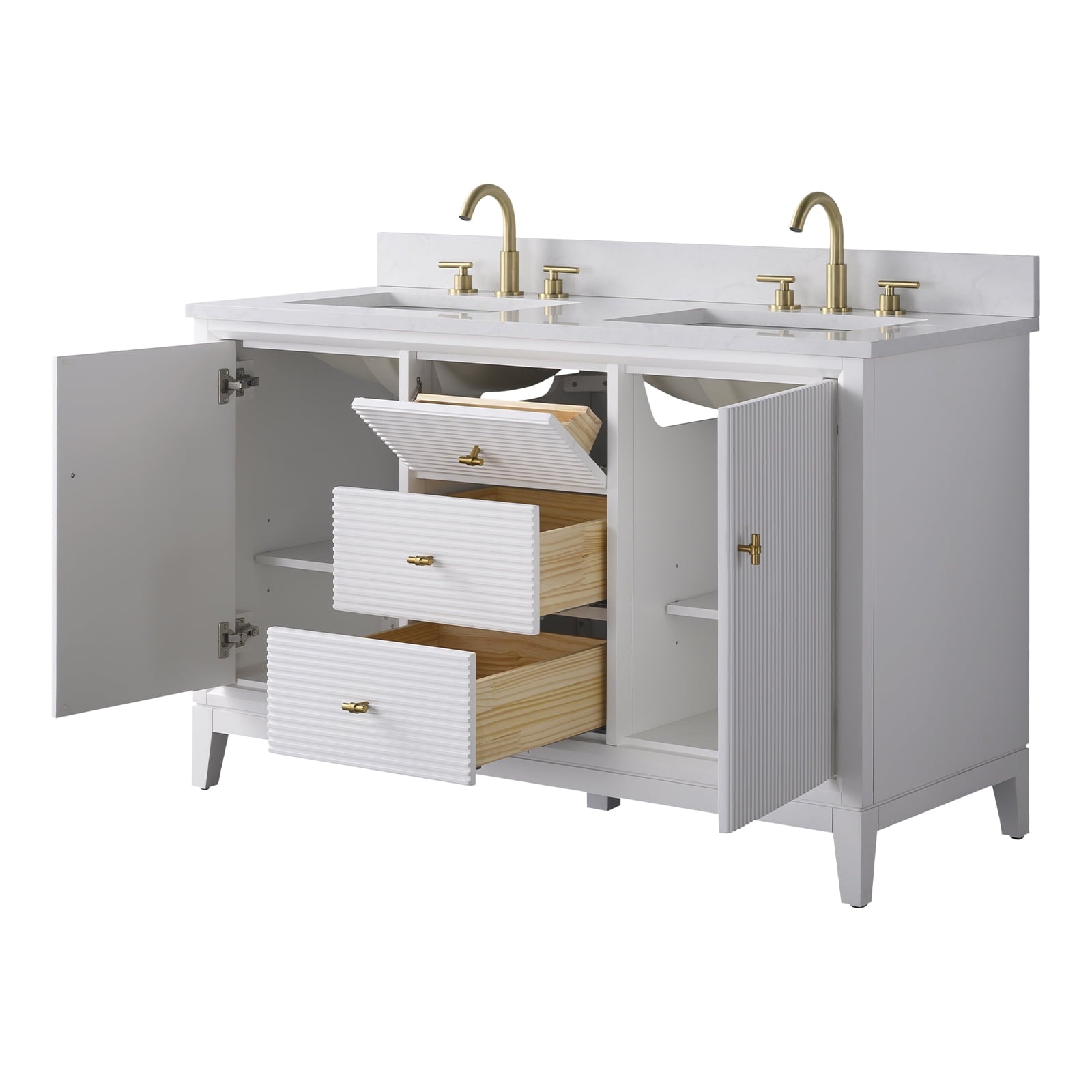 Linear White / Golden Brushed