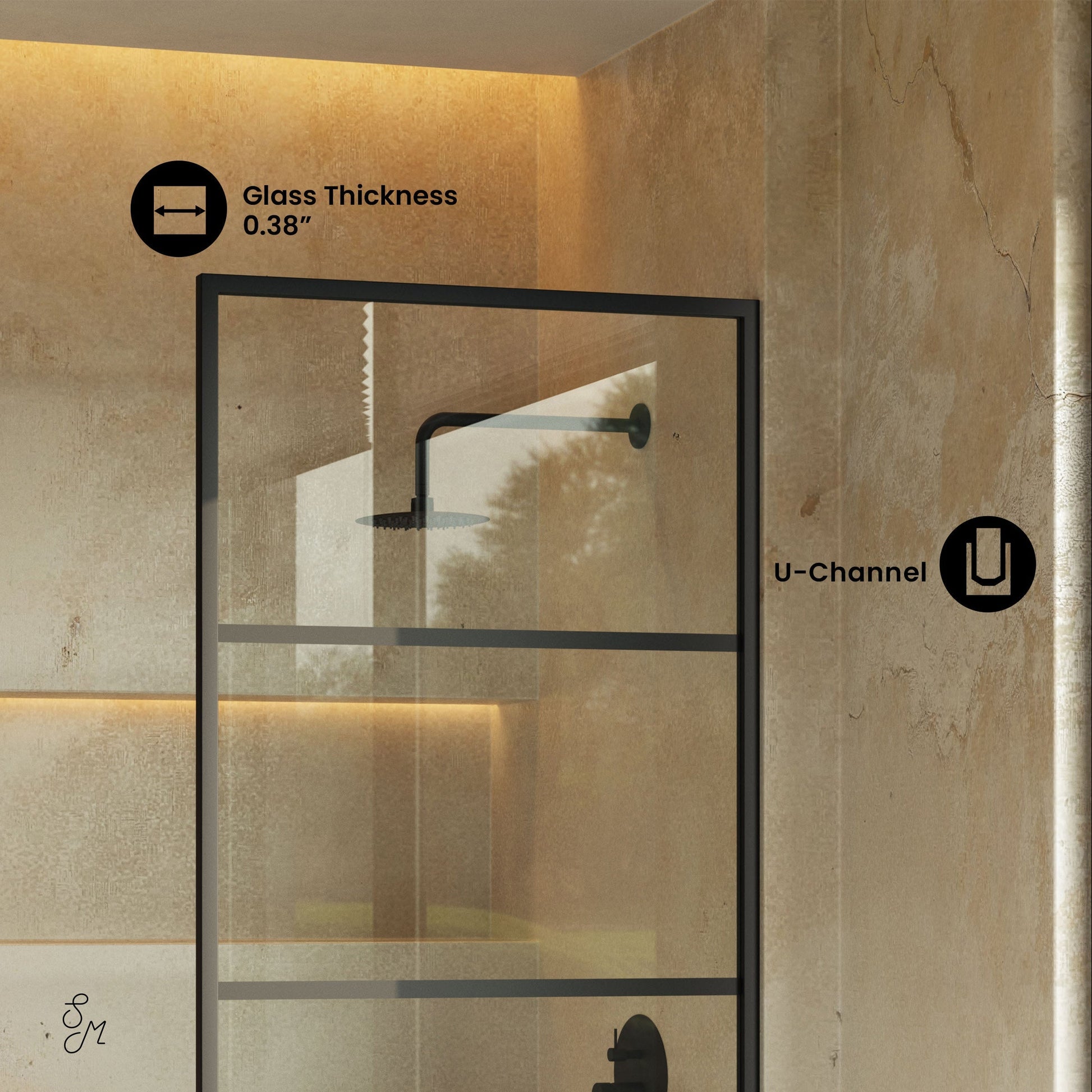 Matte Black / Bathtub Door