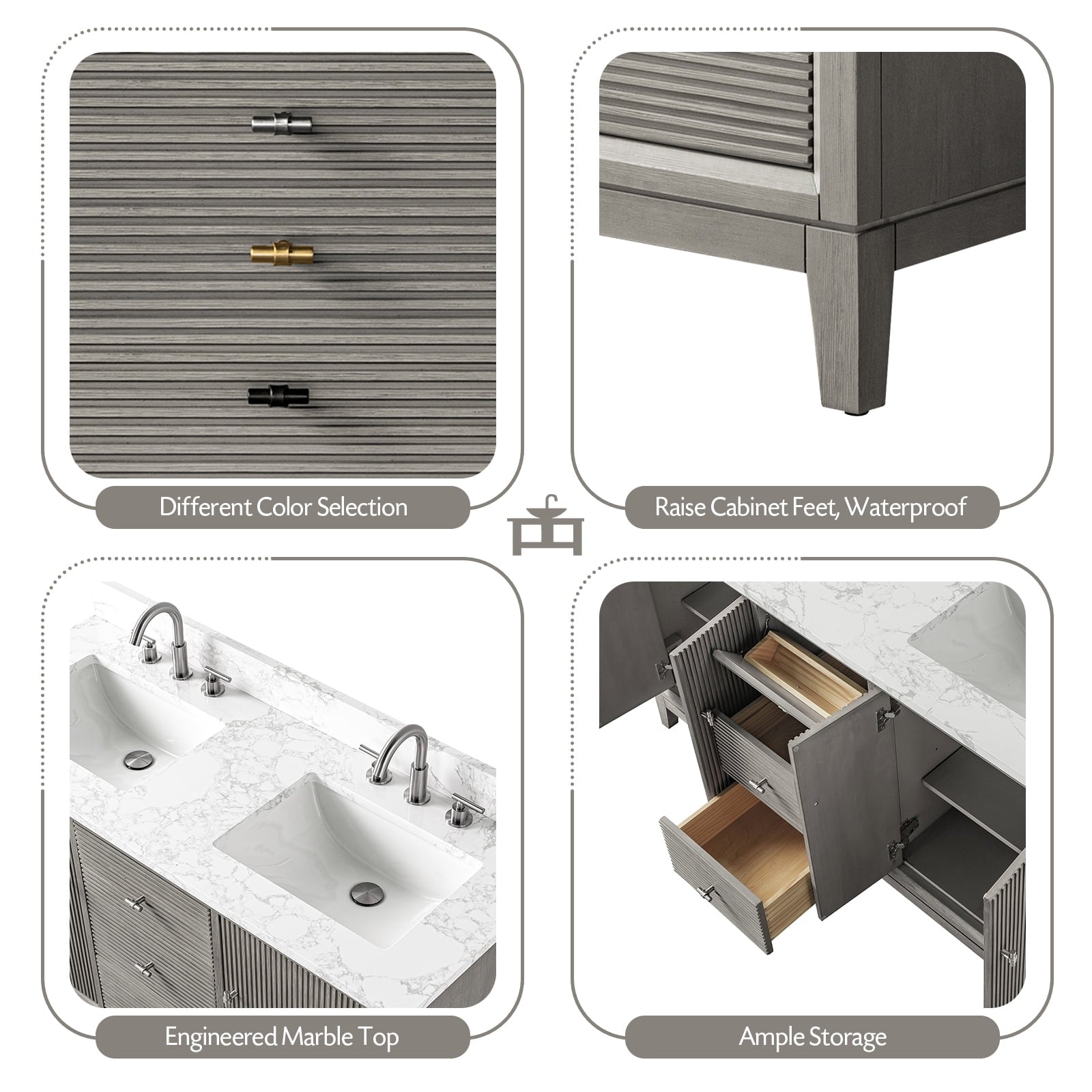 Linear Driftwood Gray / Brushed Nickel