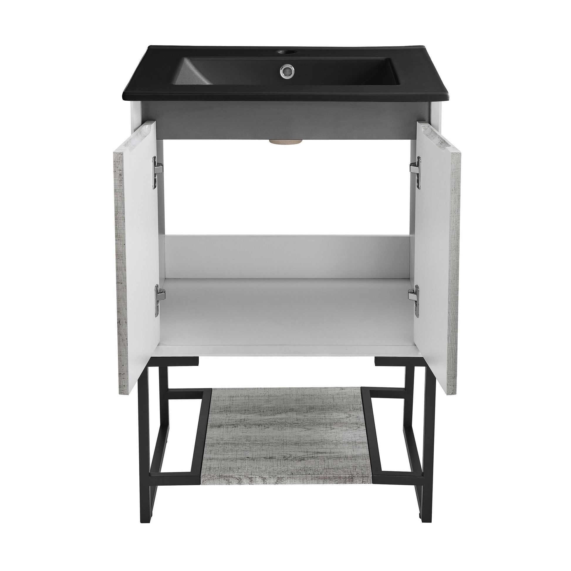 Gray Oak / Matte Black / 1-Hole