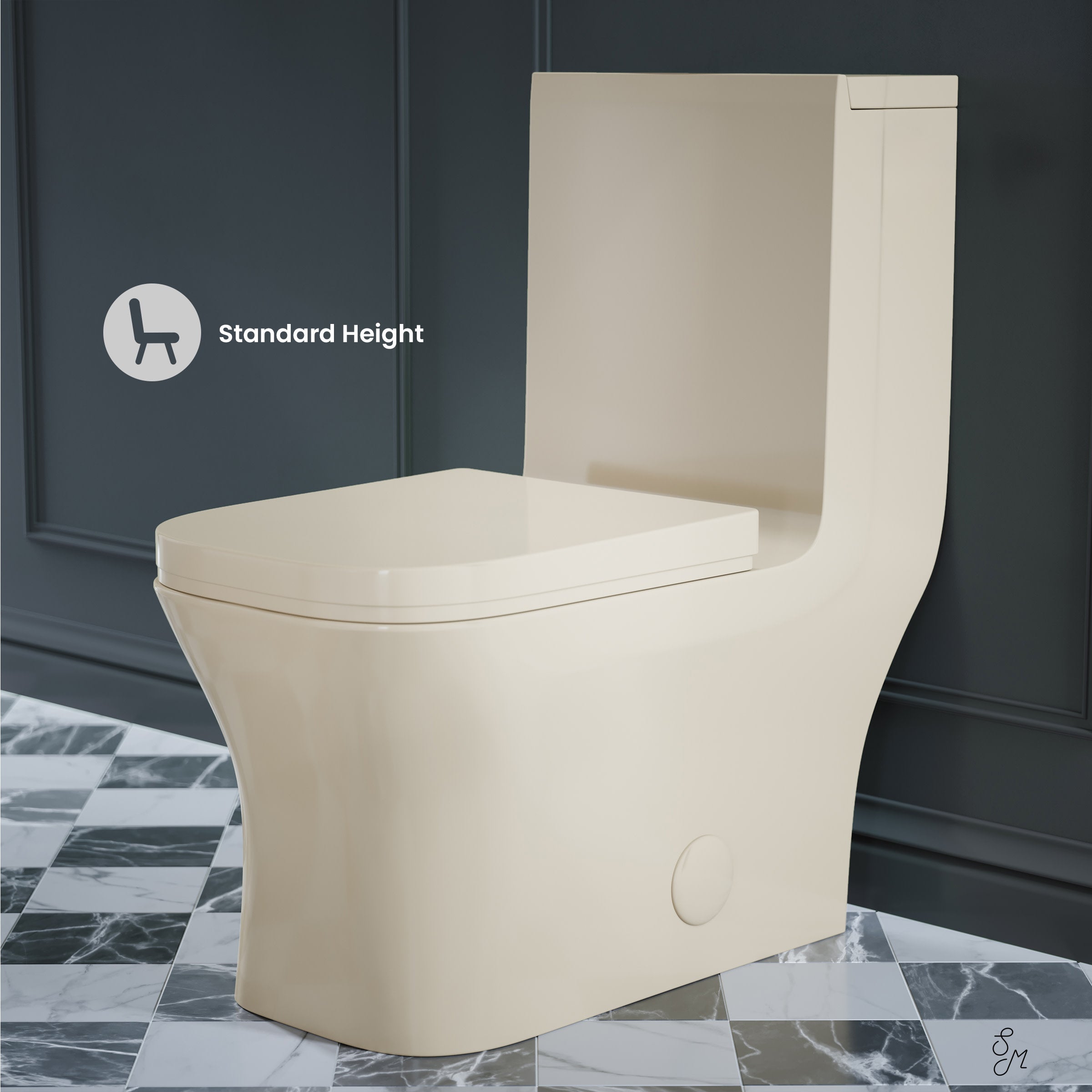 Glossy Bisque / Single - Left / Chrome