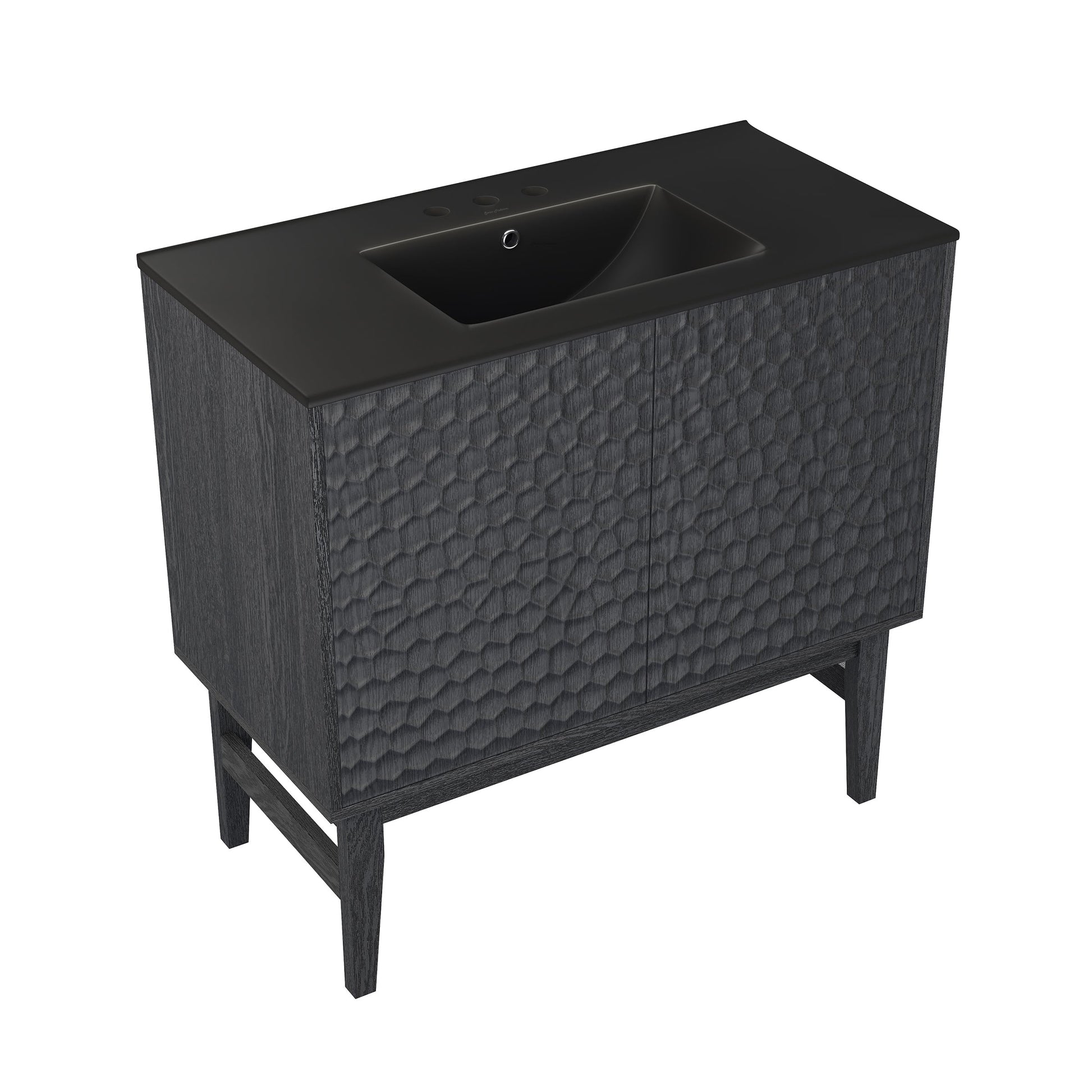 Black Oak / Matte Black / 3-Hole