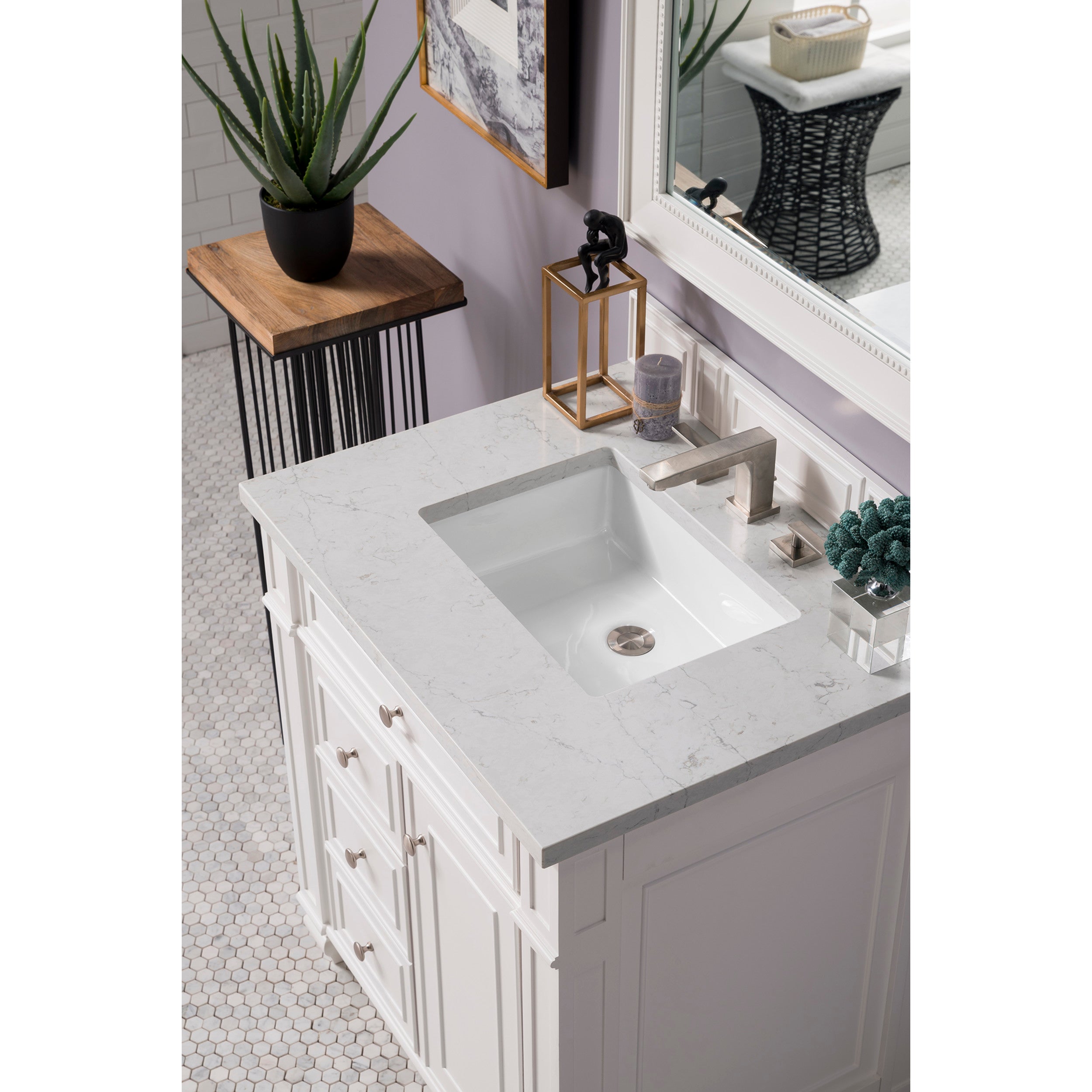 Bright White / Eternal Jasmine Pearl - 3 Faucet Holes