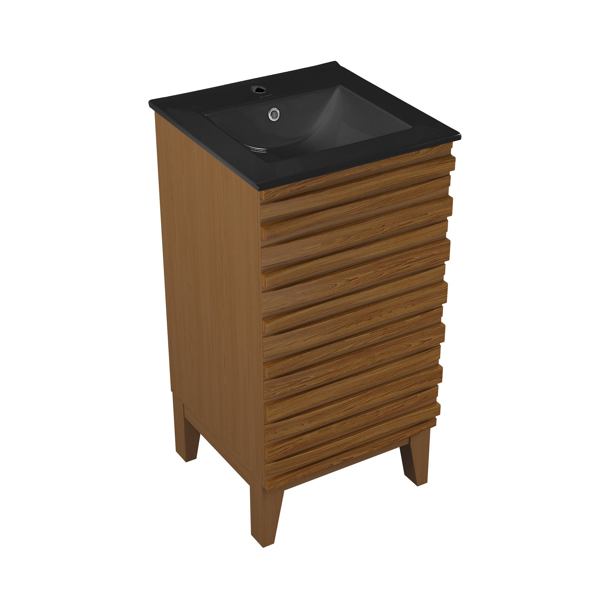Brown Oak / Matte Black