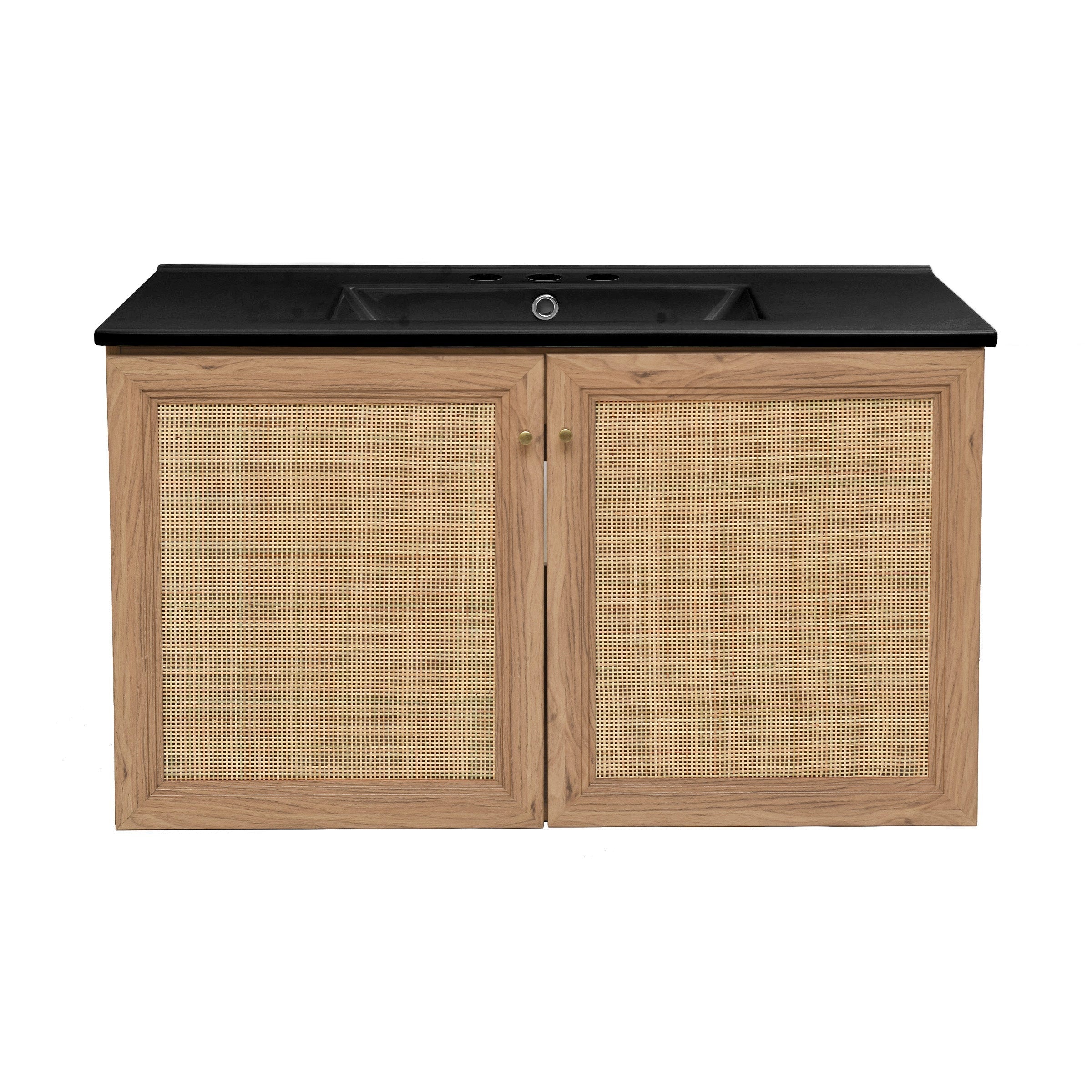 Golden Oak / Matte Black / 3-Hole