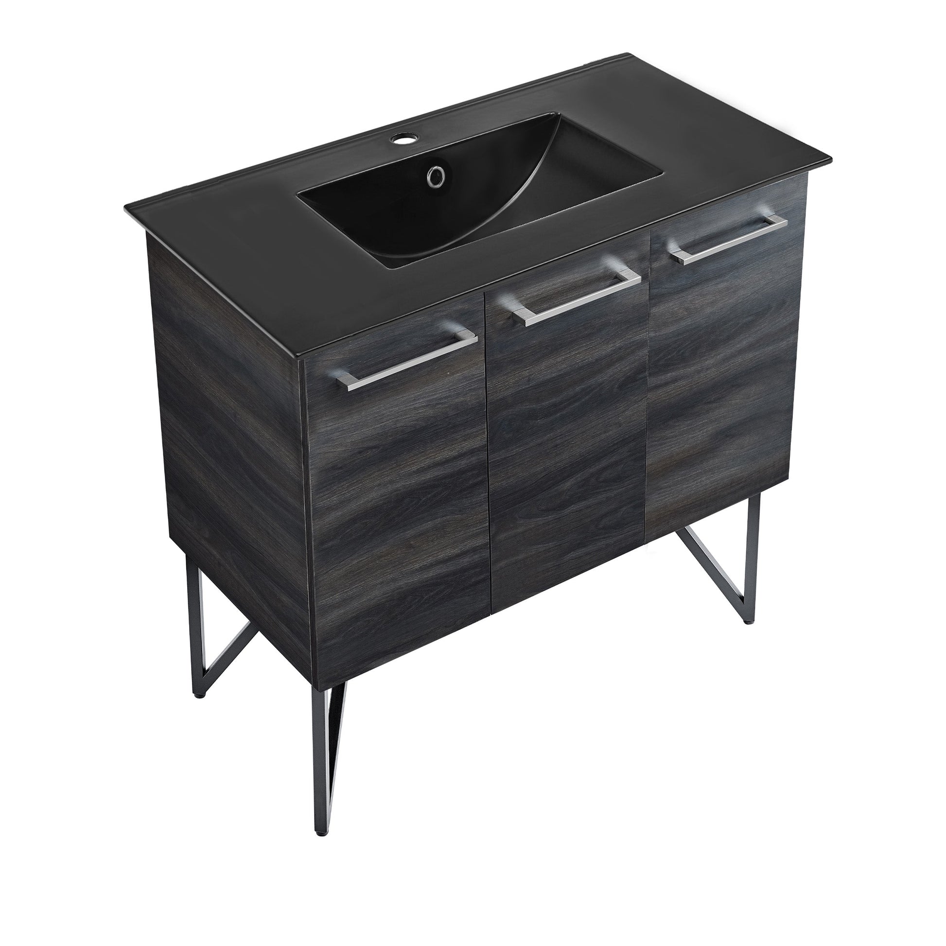 Black Walnut / Matte Black / 1-Hole