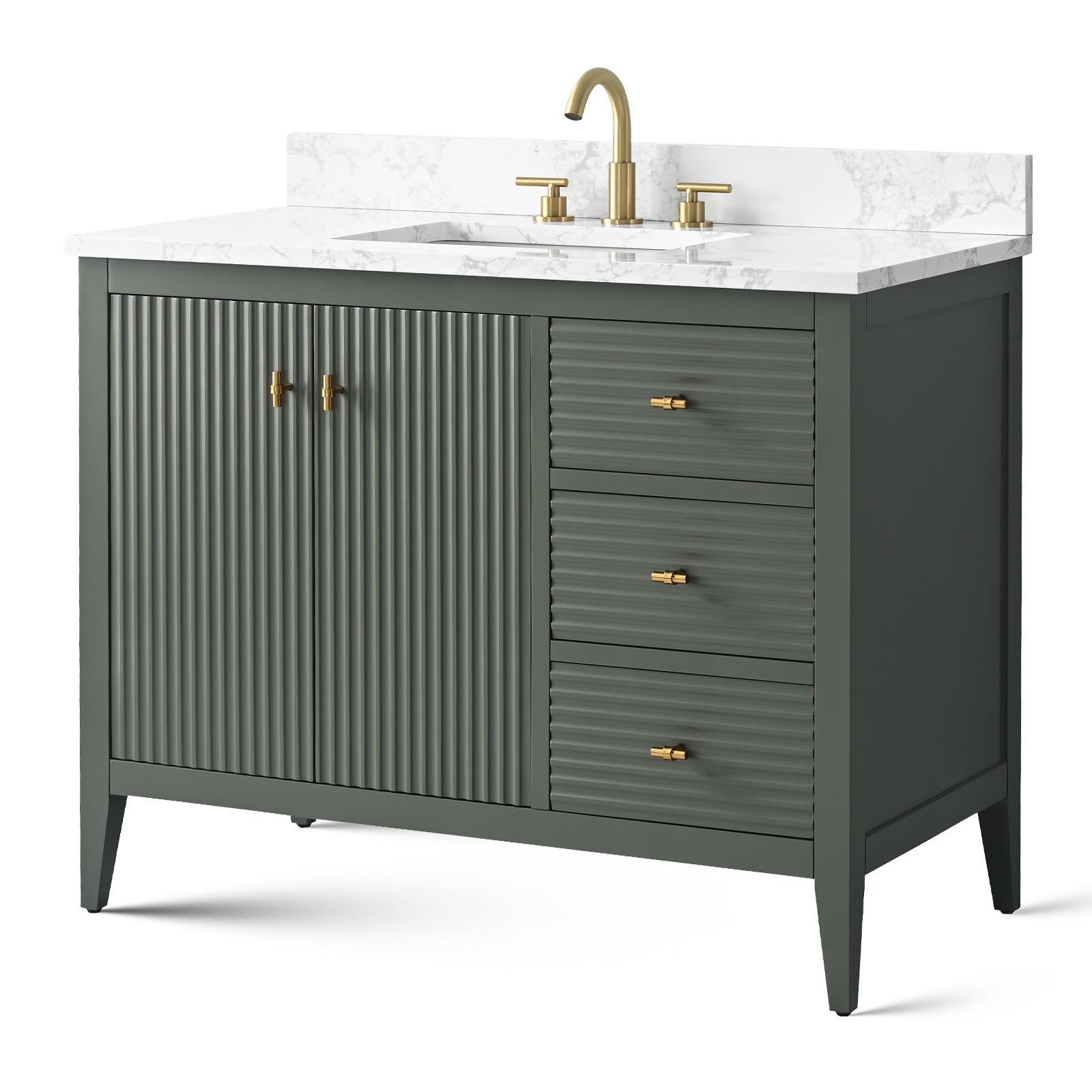 Linear Vintage Green / Golden Brushed