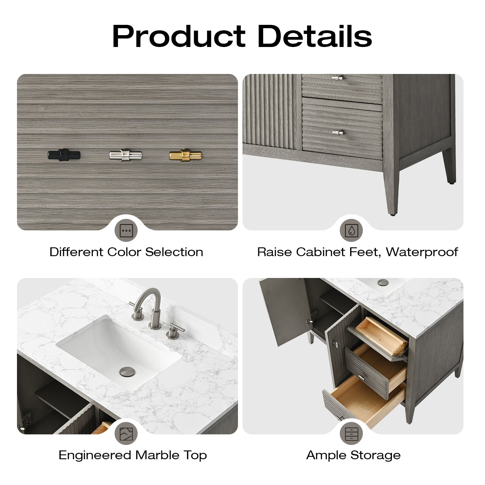 Linear Driftwood Gray / Golden Brushed