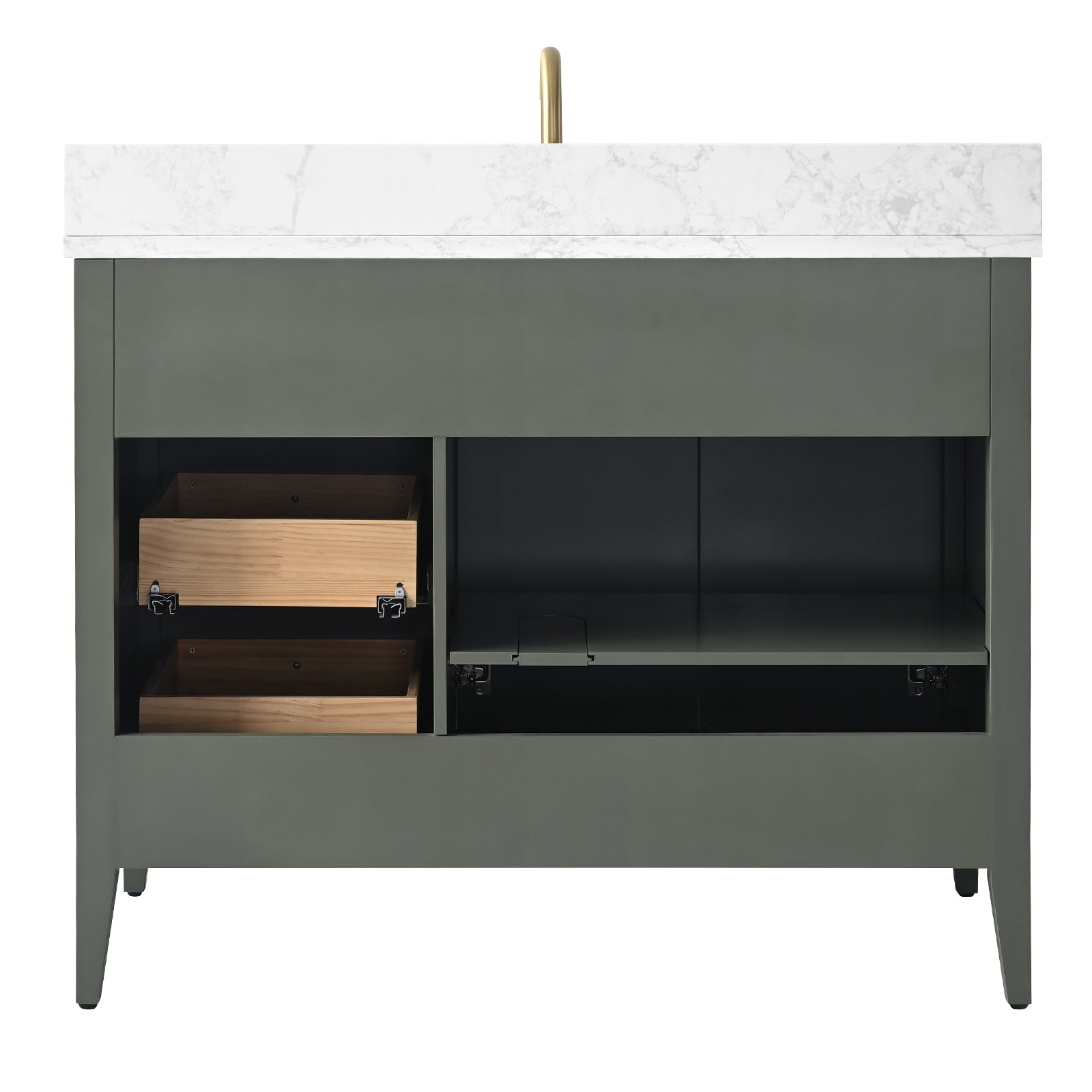 Linear Vintage Green / Golden Brushed