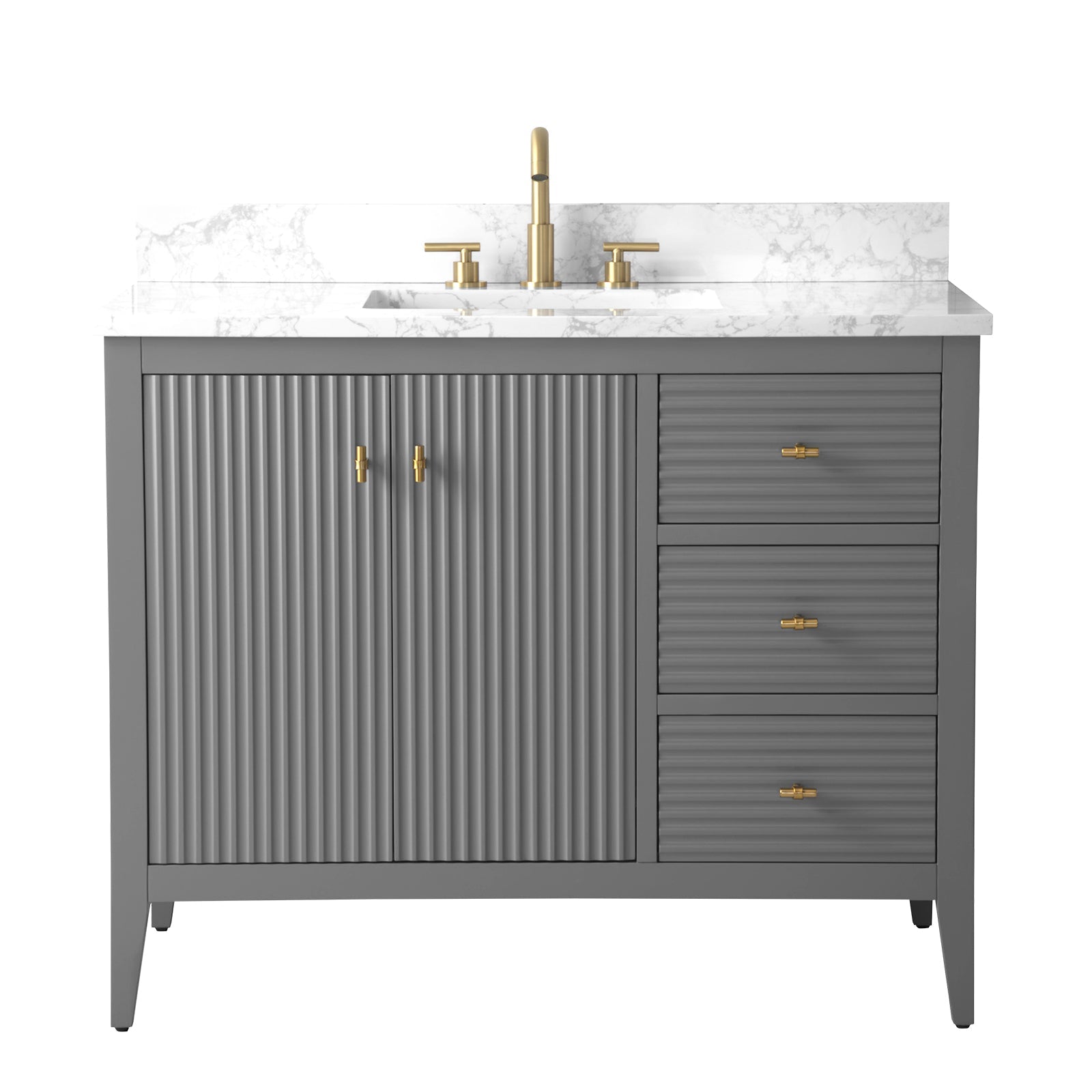Linear Cashmere Gray / Golden Brushed