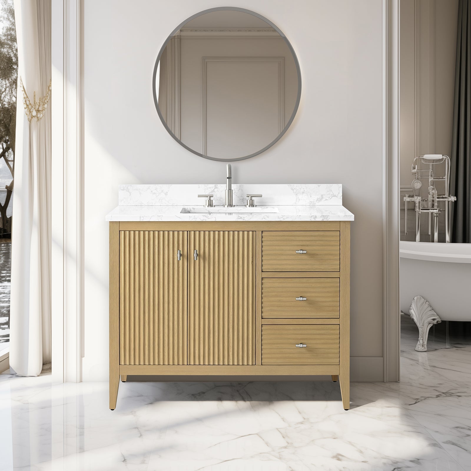 Linear Natural Oak / Brushed Nickel