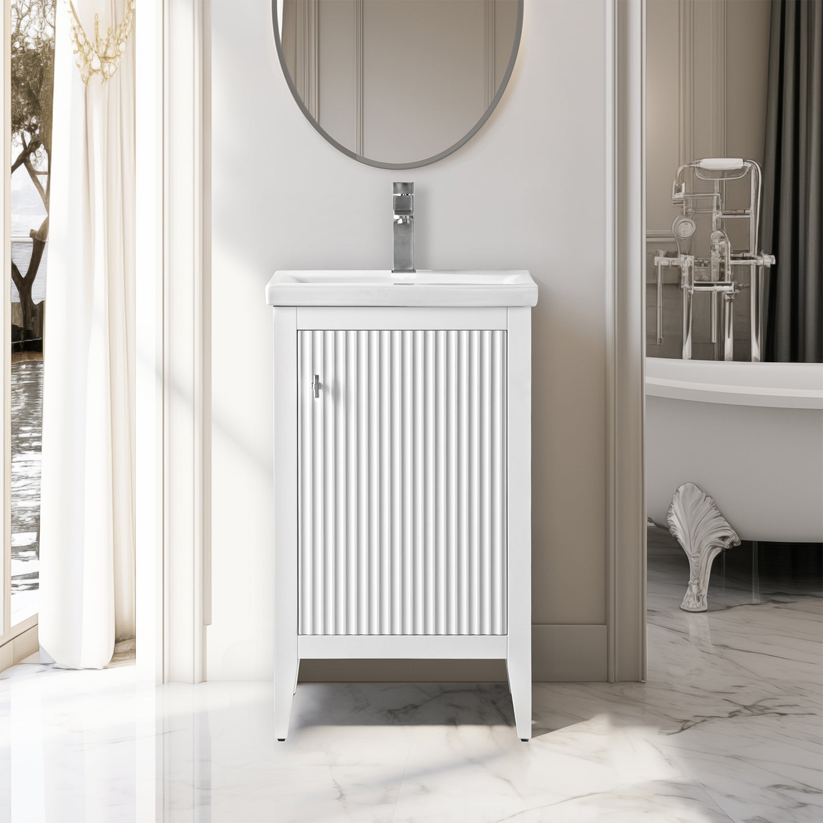 Linear White / Brushed Nickel 