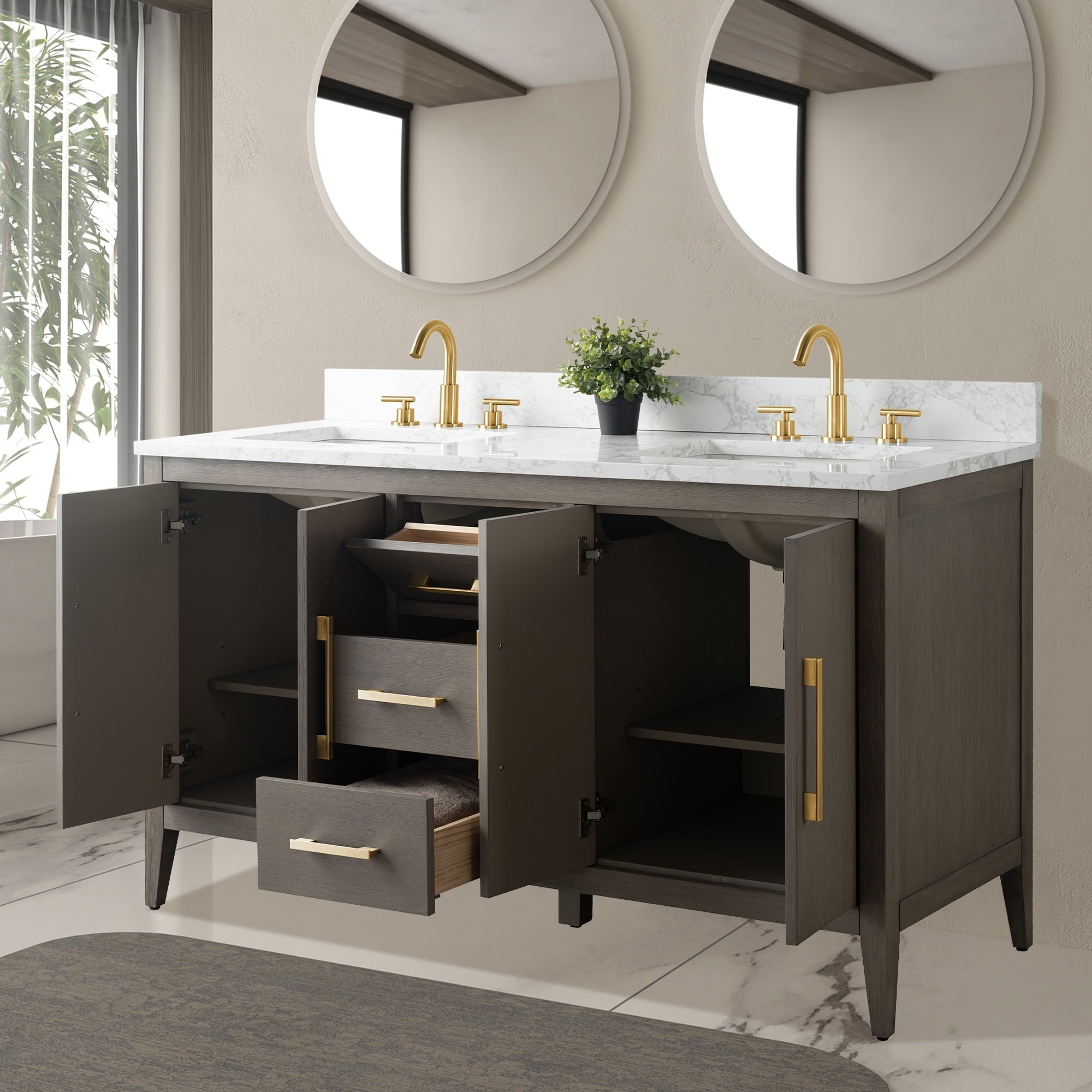 Driftwood Gray / Golden Brushed