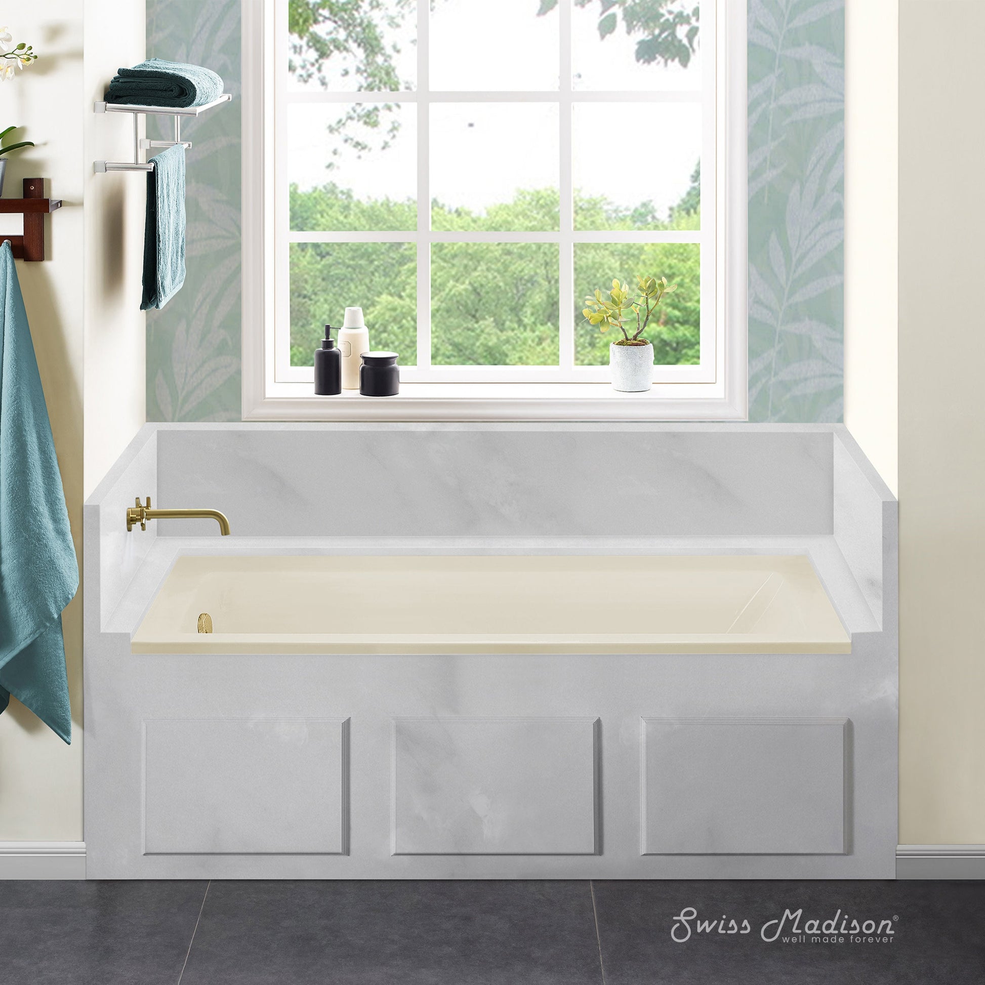 Glossy Bisque / Alcove - No Apron / Left