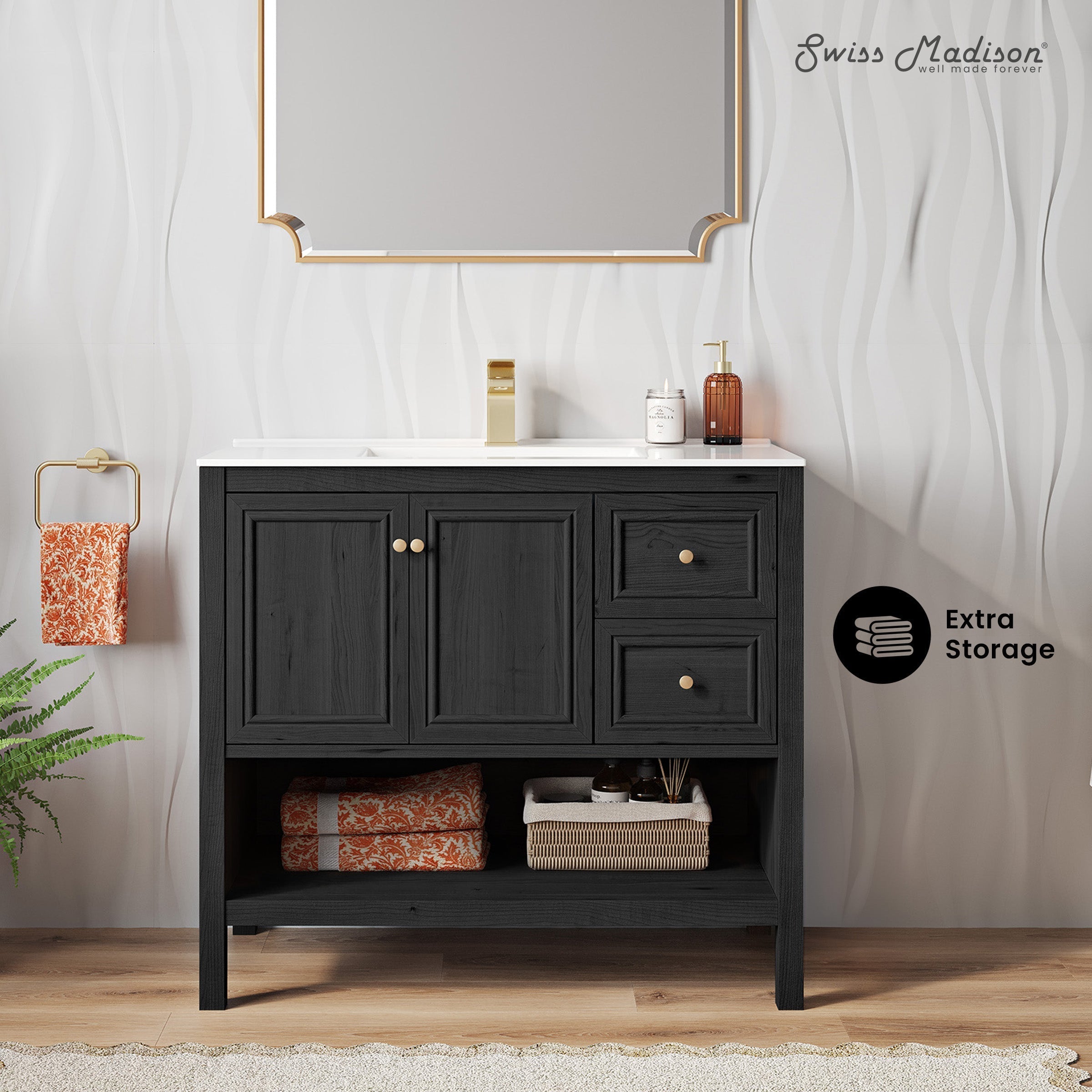 Black Oak / White / 1-Hole