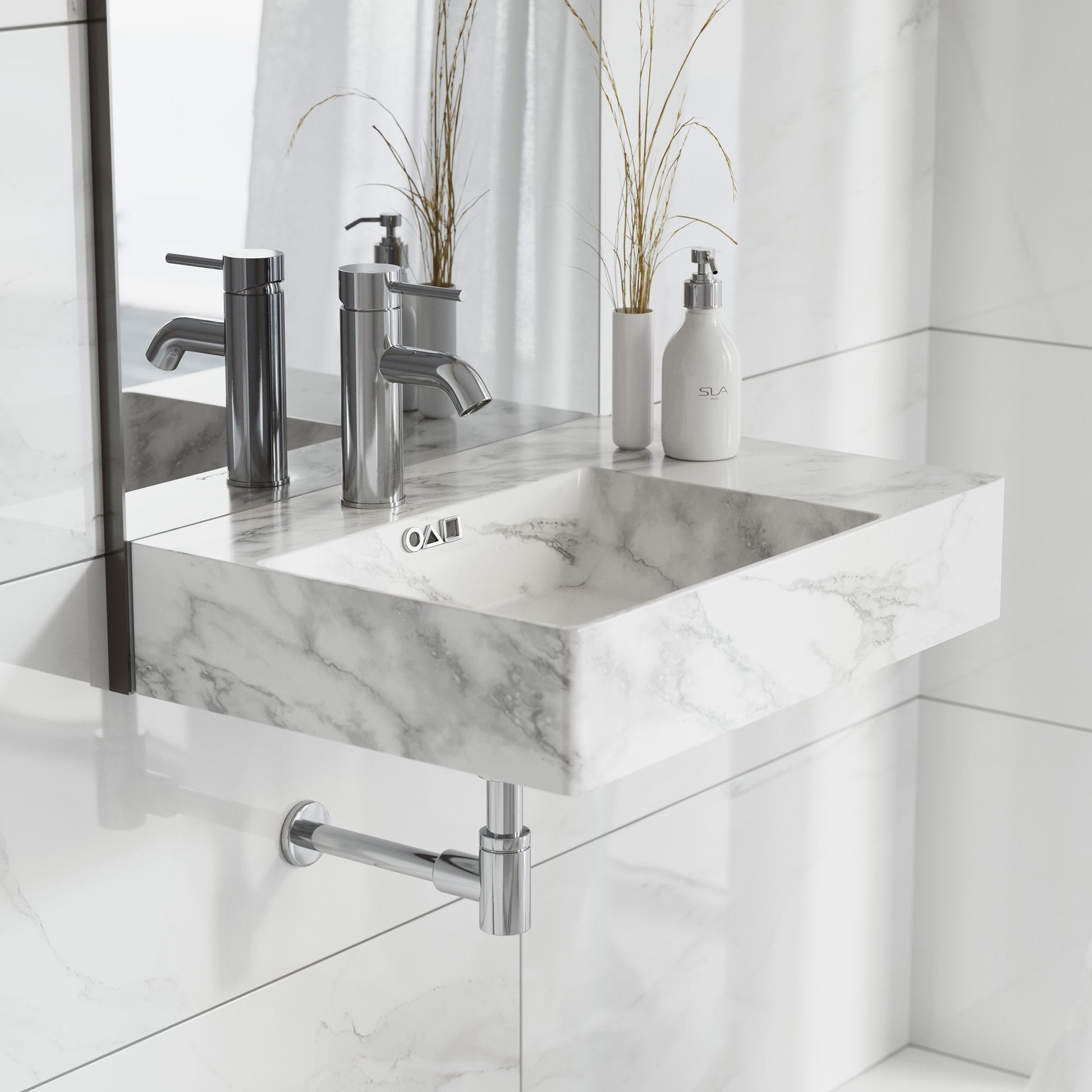 Marble White / 1-Hole / Left