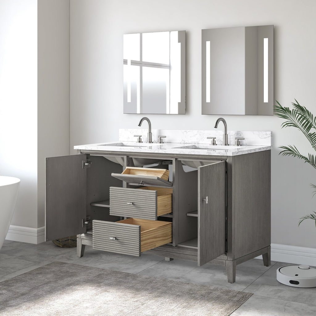 Linear Driftwood Gray / Golden Brushed