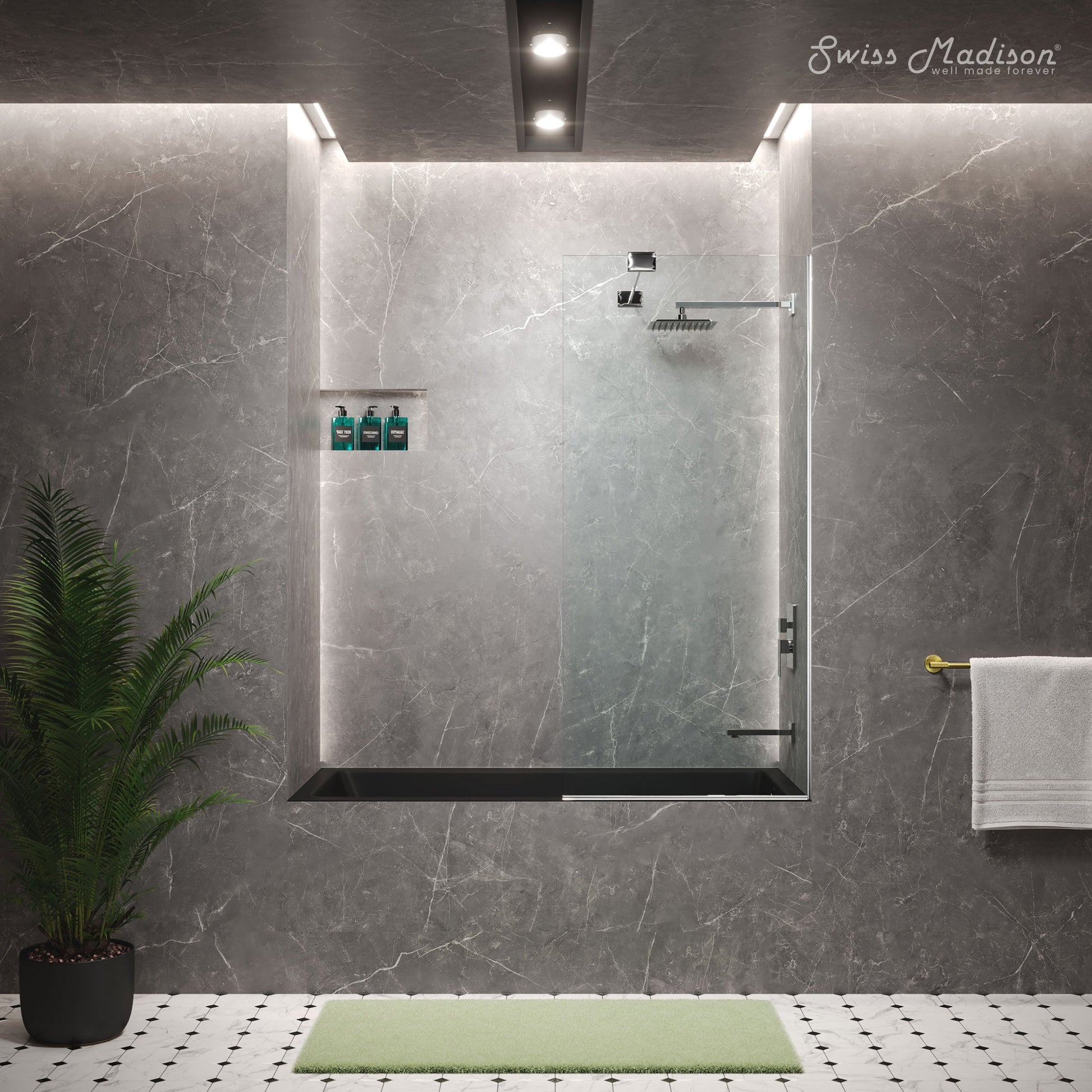 Matte Black / Alcove - No Apron / Right