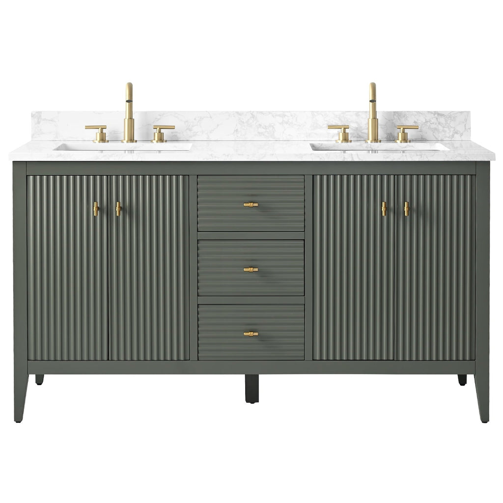 Linear Vintage Green / Golden Brushed