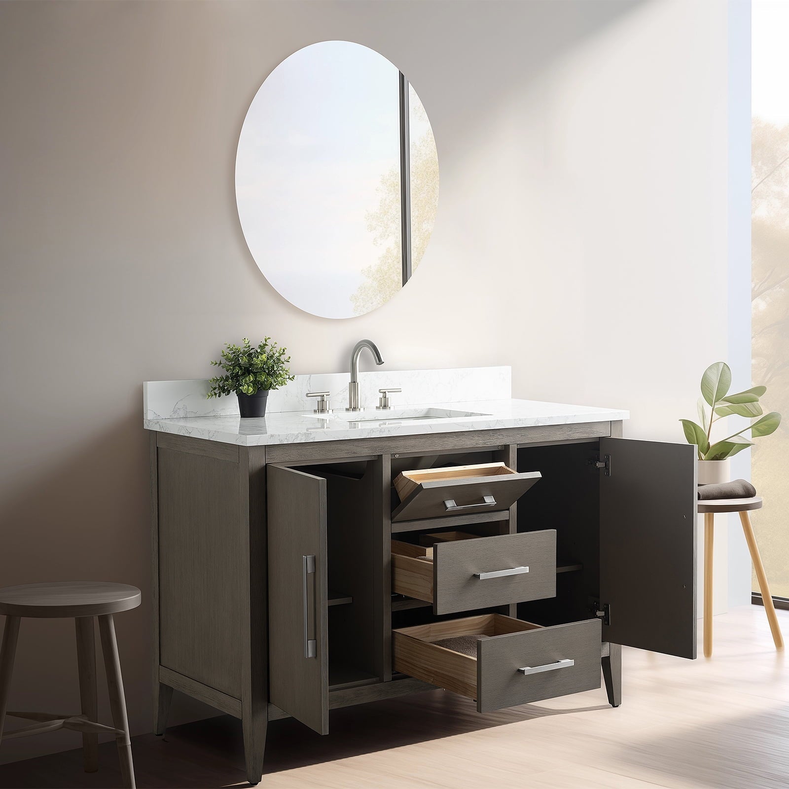 Driftwood Gray / Brushed Nickel