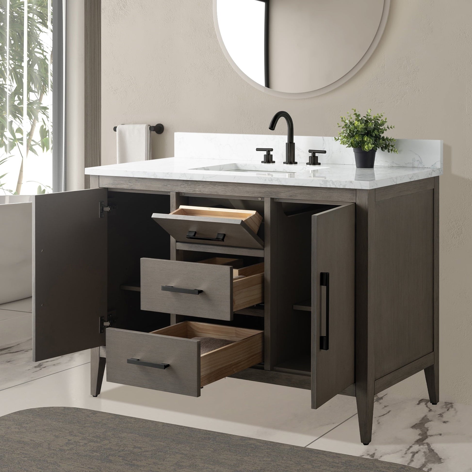 Driftwood Gray / Matte Black