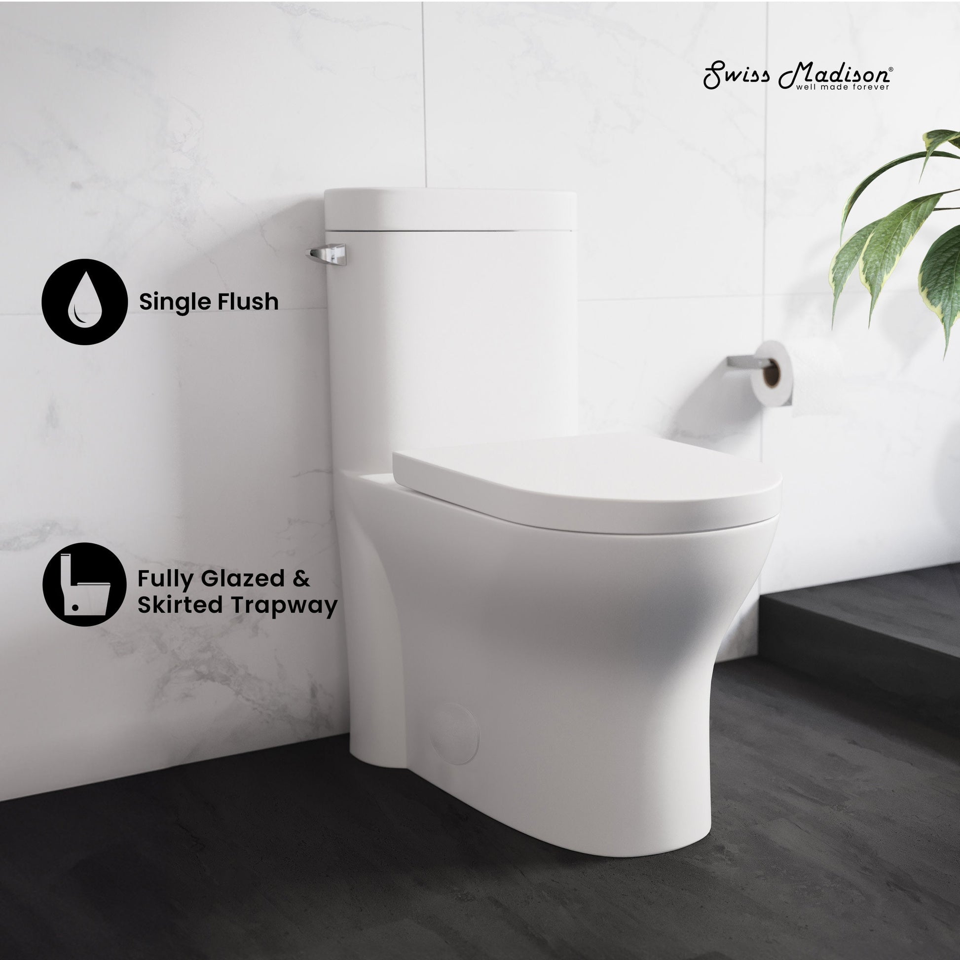 Glossy White / Single - Left