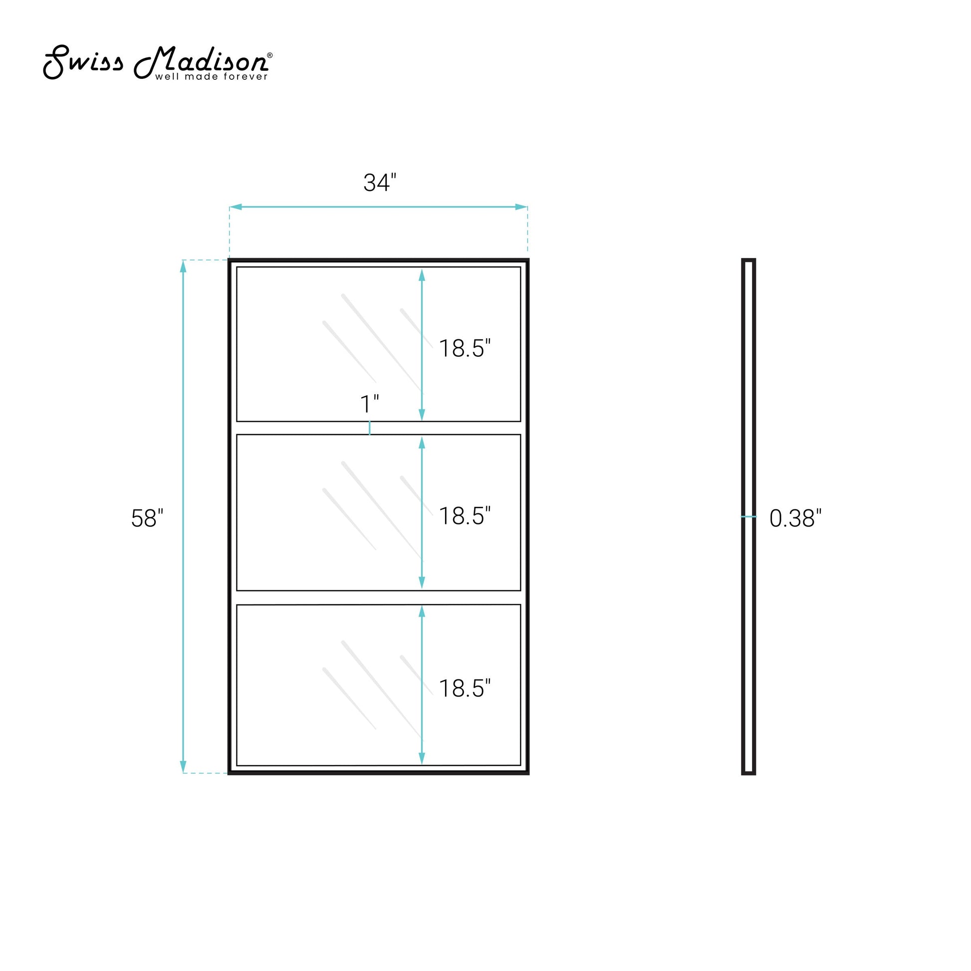 Matte Black / Bathtub Door