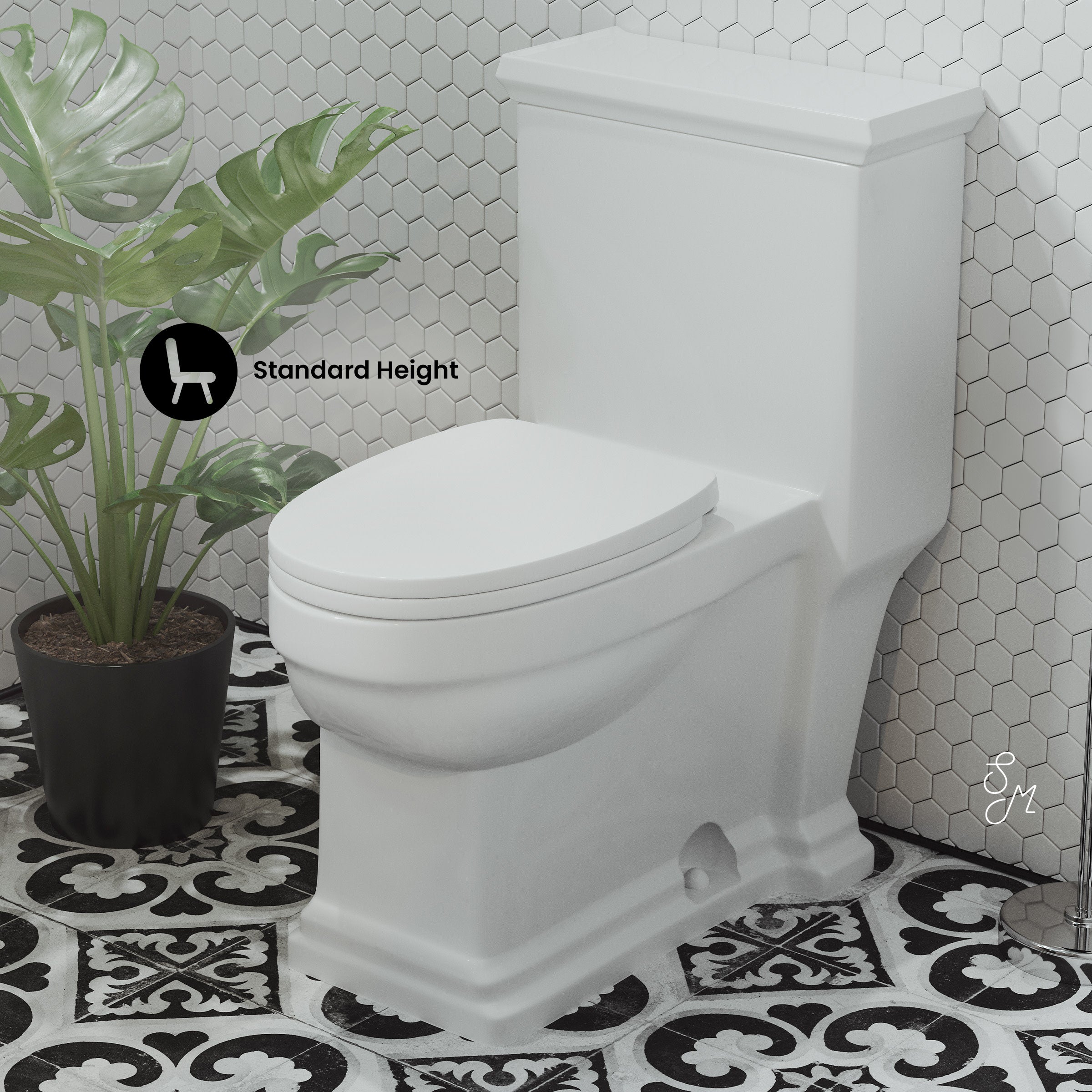Glossy White / Single - Left