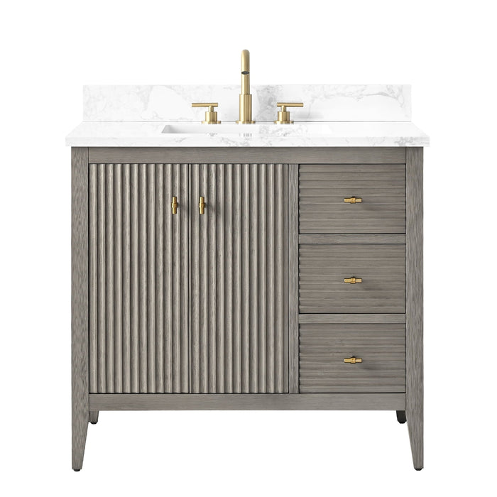 Linear Driftwood Gray / Golden Brushed