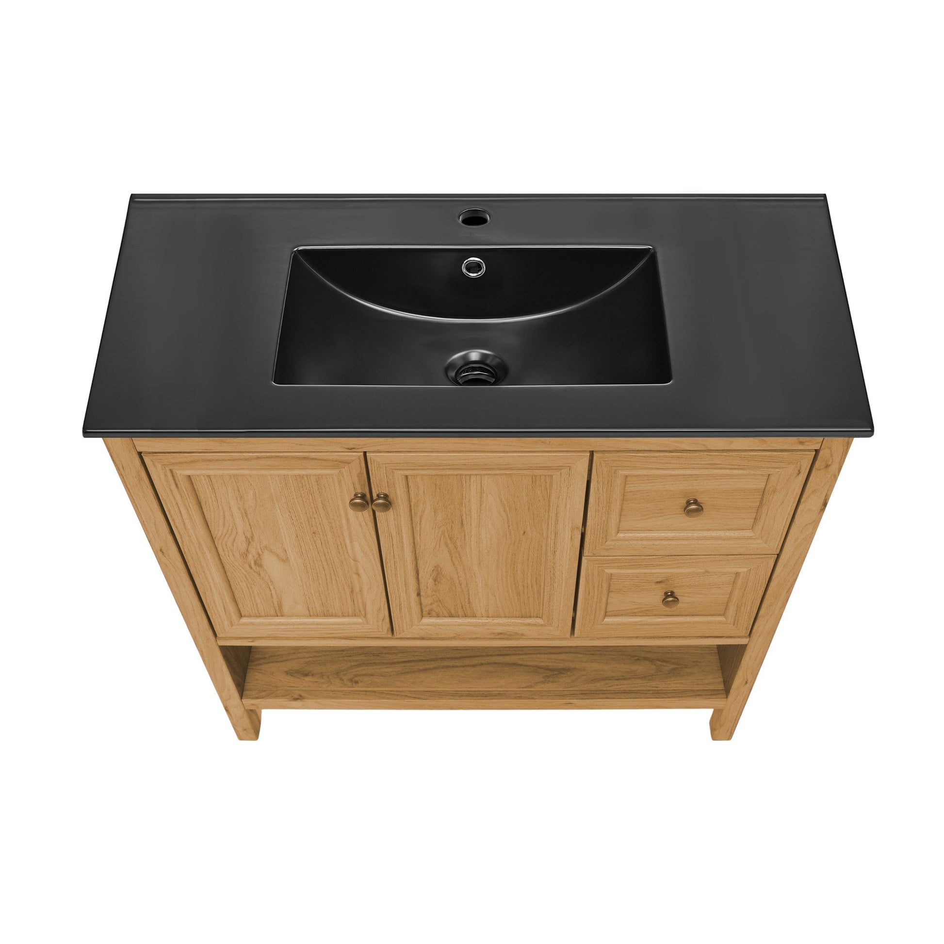 Golden Oak / Black / 1-Hole
