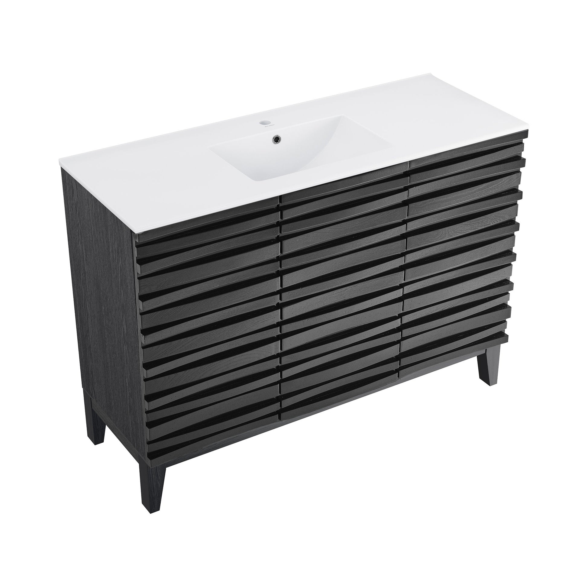 Black Oak / Glossy White / 1-Hole