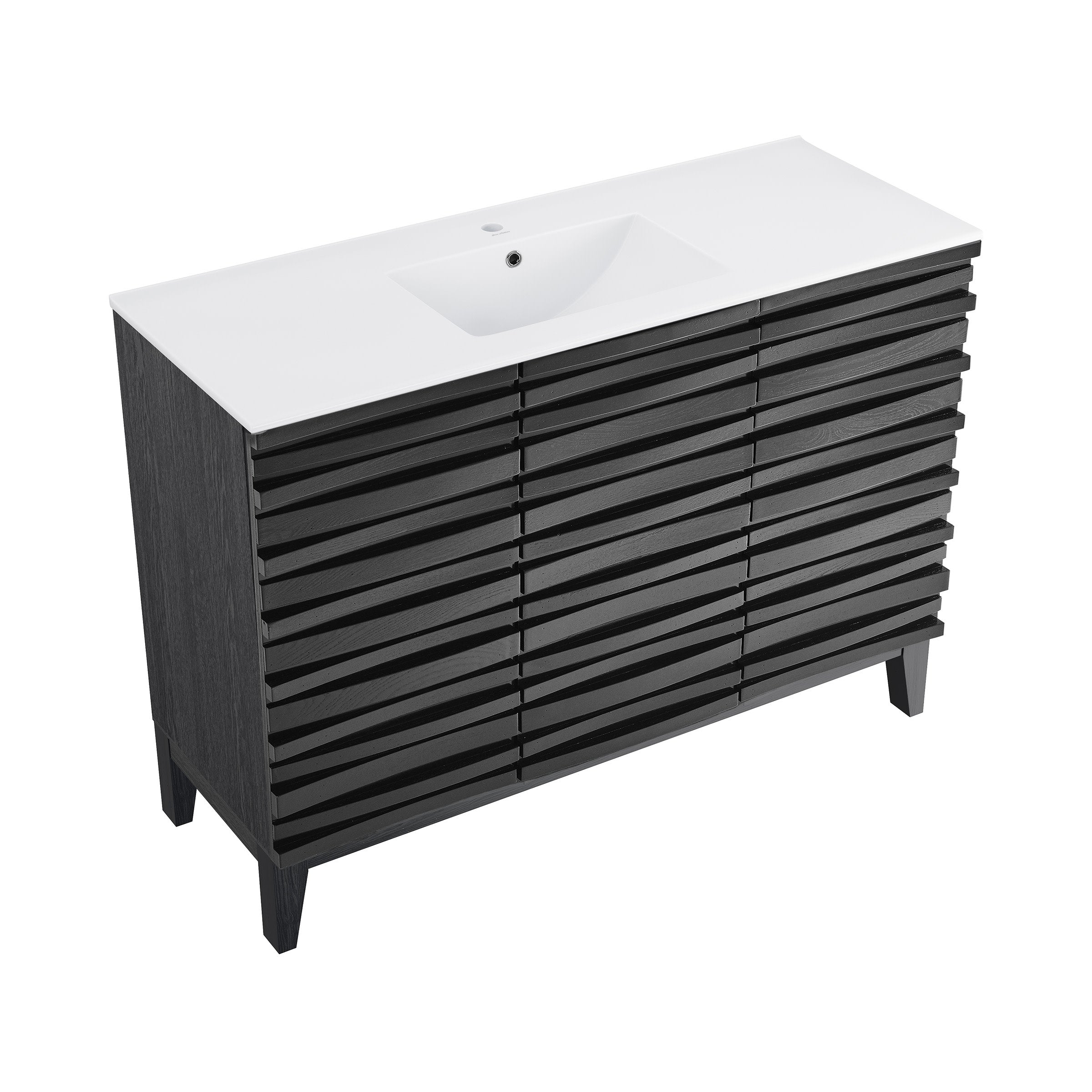 Black Oak / Glossy White / 1-Hole
