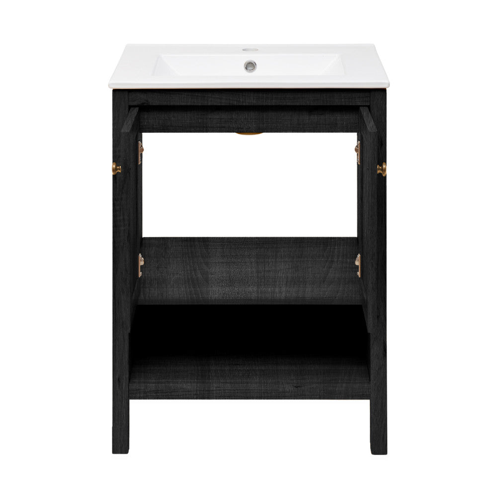 Black Oak / White / 1-Hole