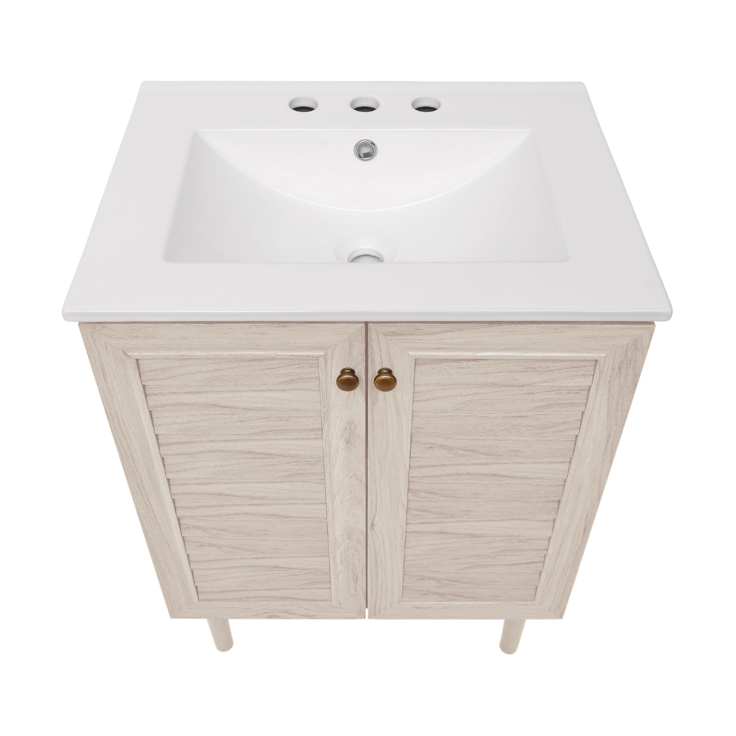 White Oak / White / 3-Hole Widespread