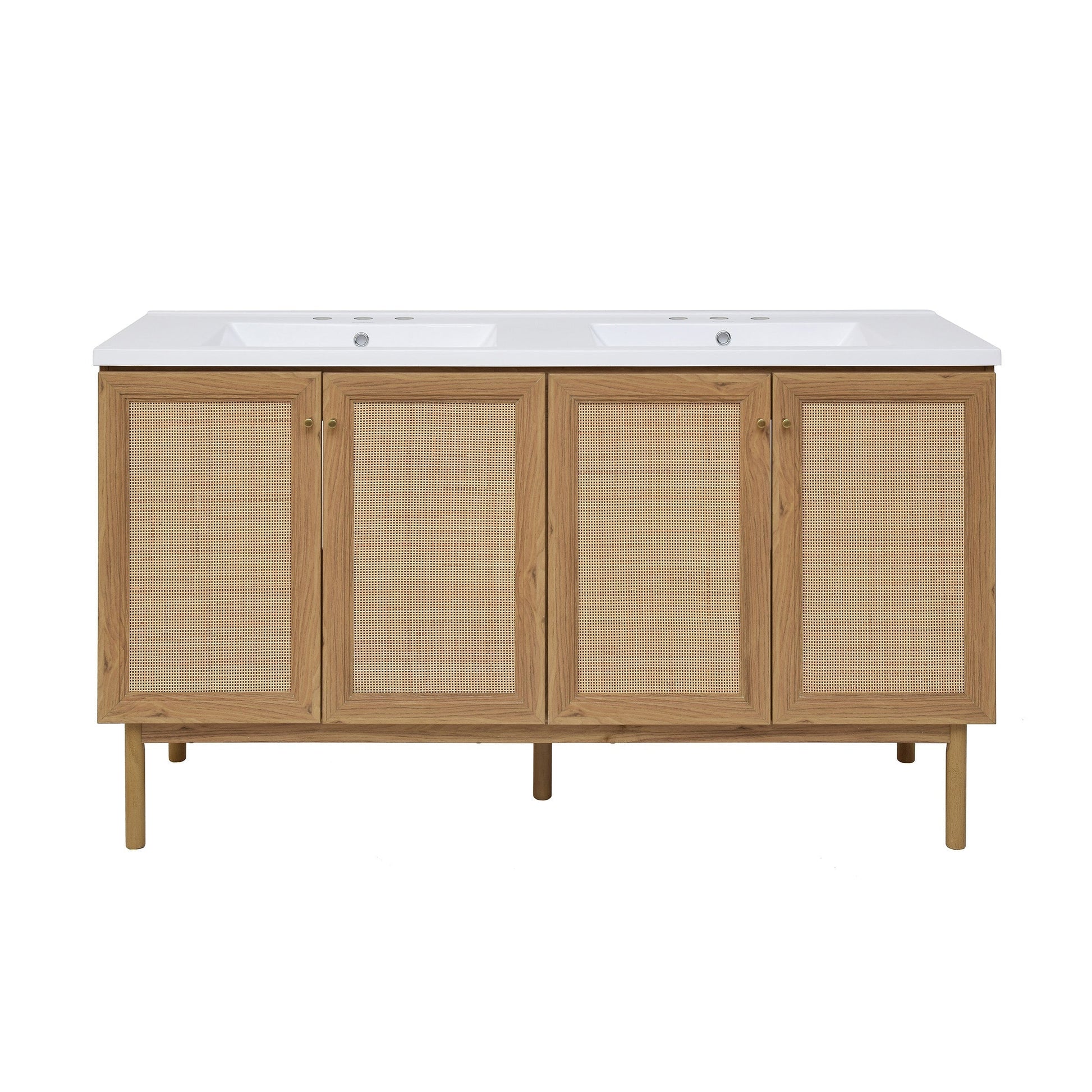 Golden Oak / White / 3-Hole