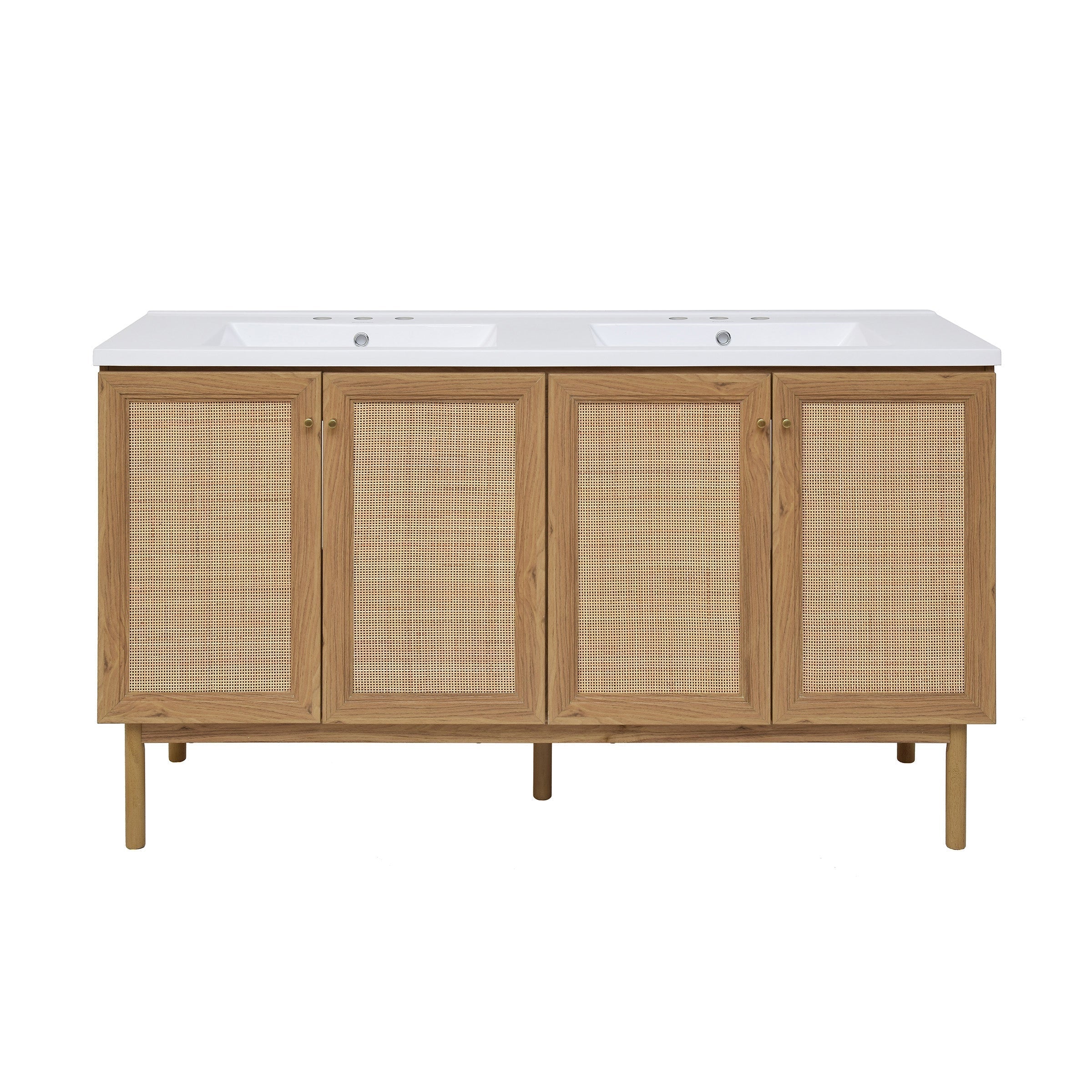Golden Oak / White / 3-Hole