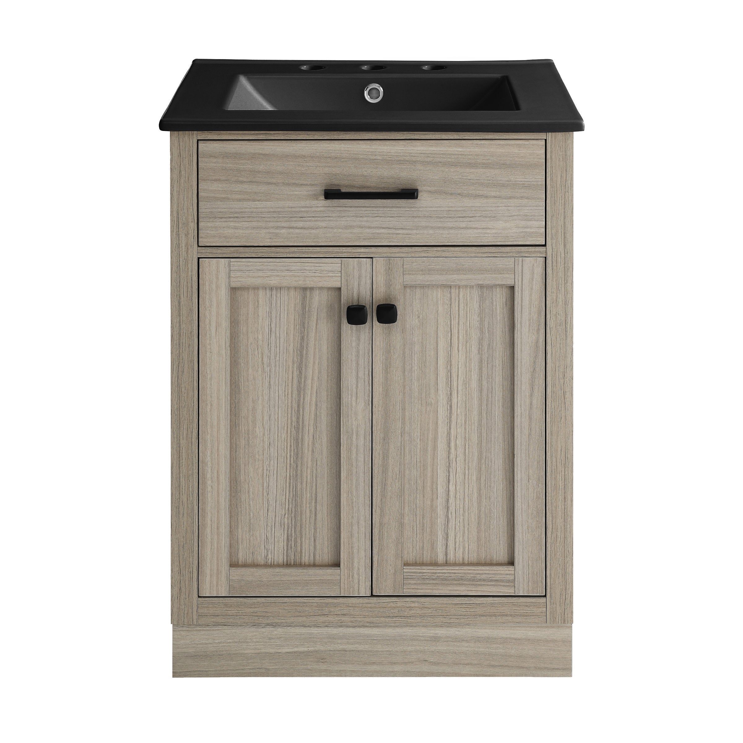 Weathered Oak / Matte Black / 3-Hole