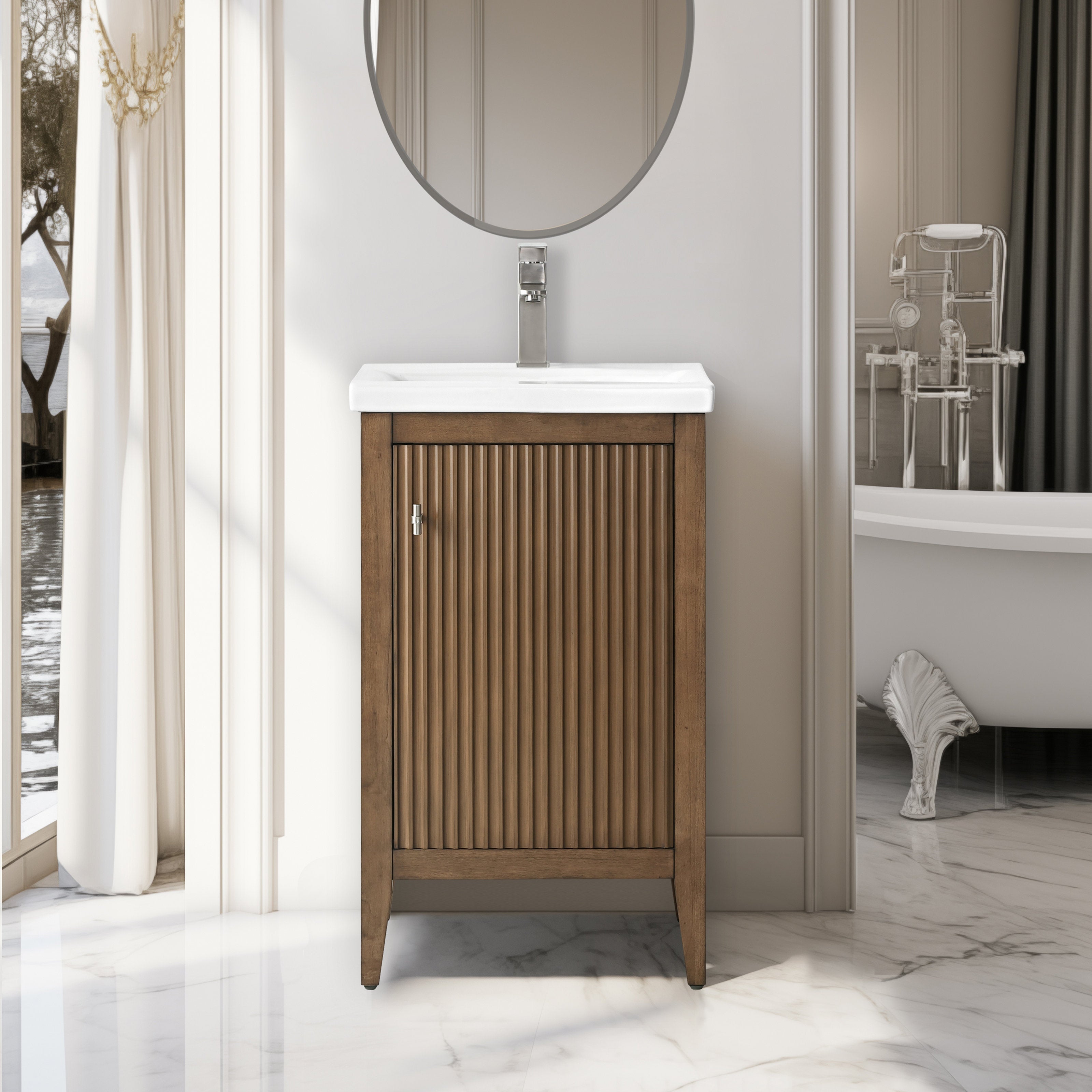 Linear Walnut / Brushed Nickel 